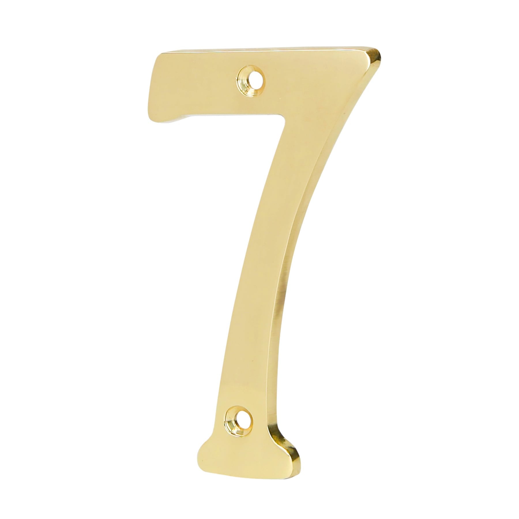 Número 7 de latón sólido 4", latón brillante, Hermex, NUCH-7, 43685
