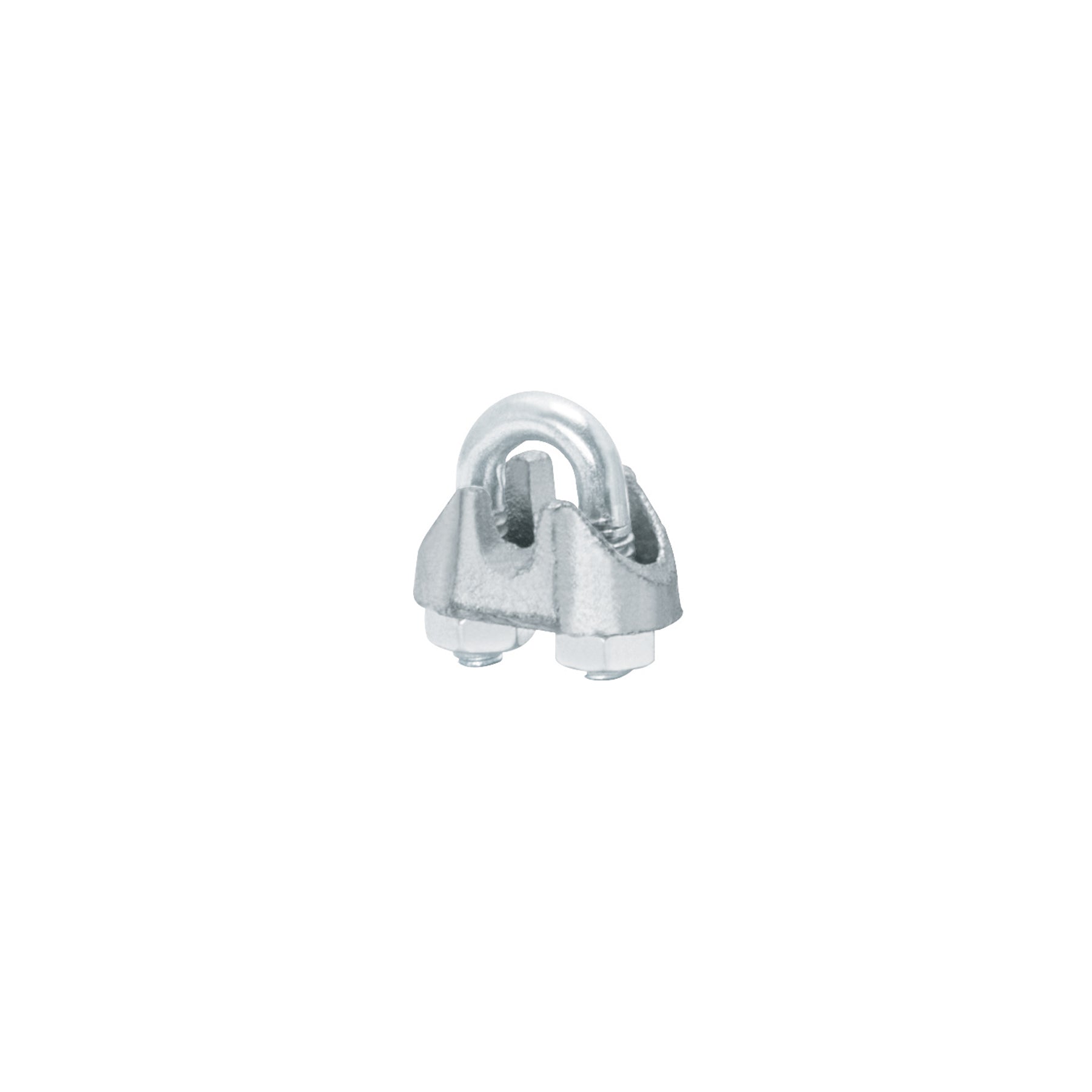 Blíster con 2 nudos (perros) de hierro para cable de 1/8", Fiero