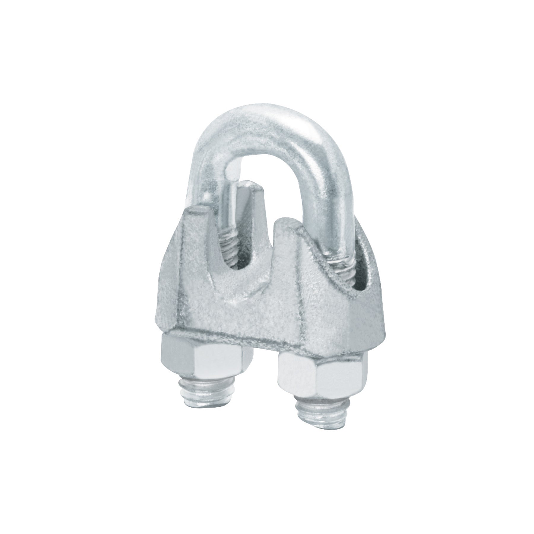 Blíster con 1 nudo (perro) de hierro para cable de 3/8", Fiero