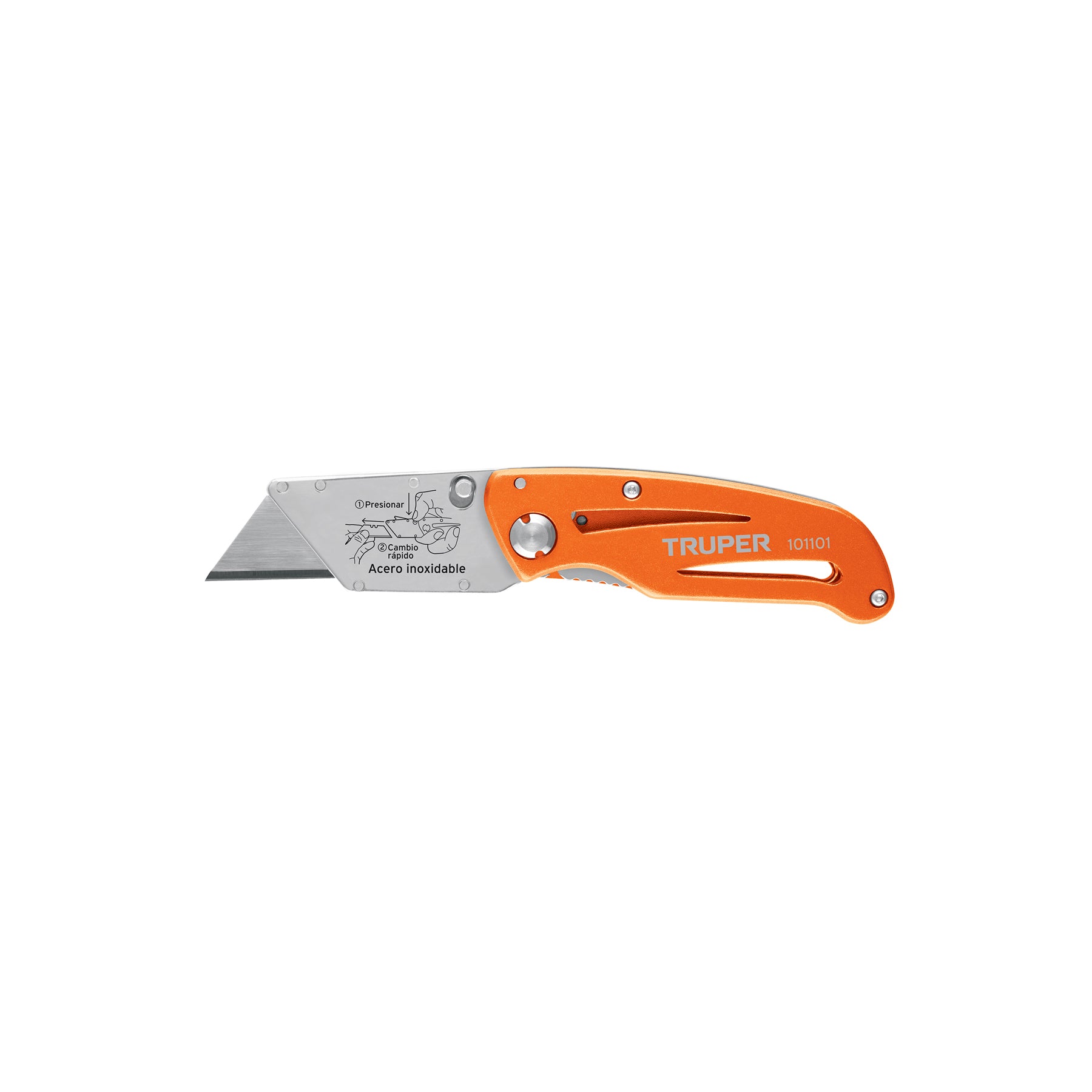 Navaja abatible 6" cuerpo de aluminio y acero inoxidable Truper