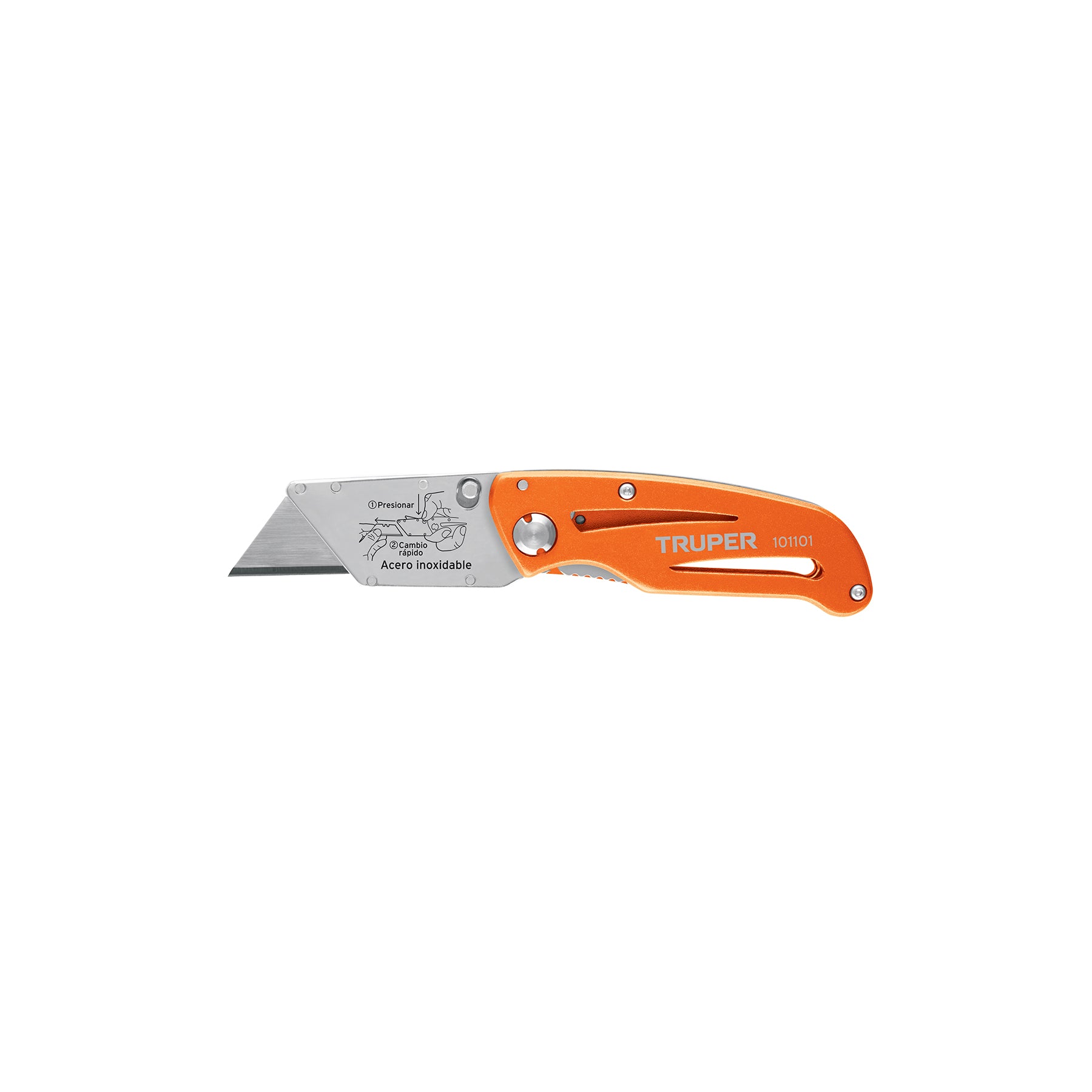Navaja abatible 6" cuerpo de aluminio y acero inoxidable Truper
