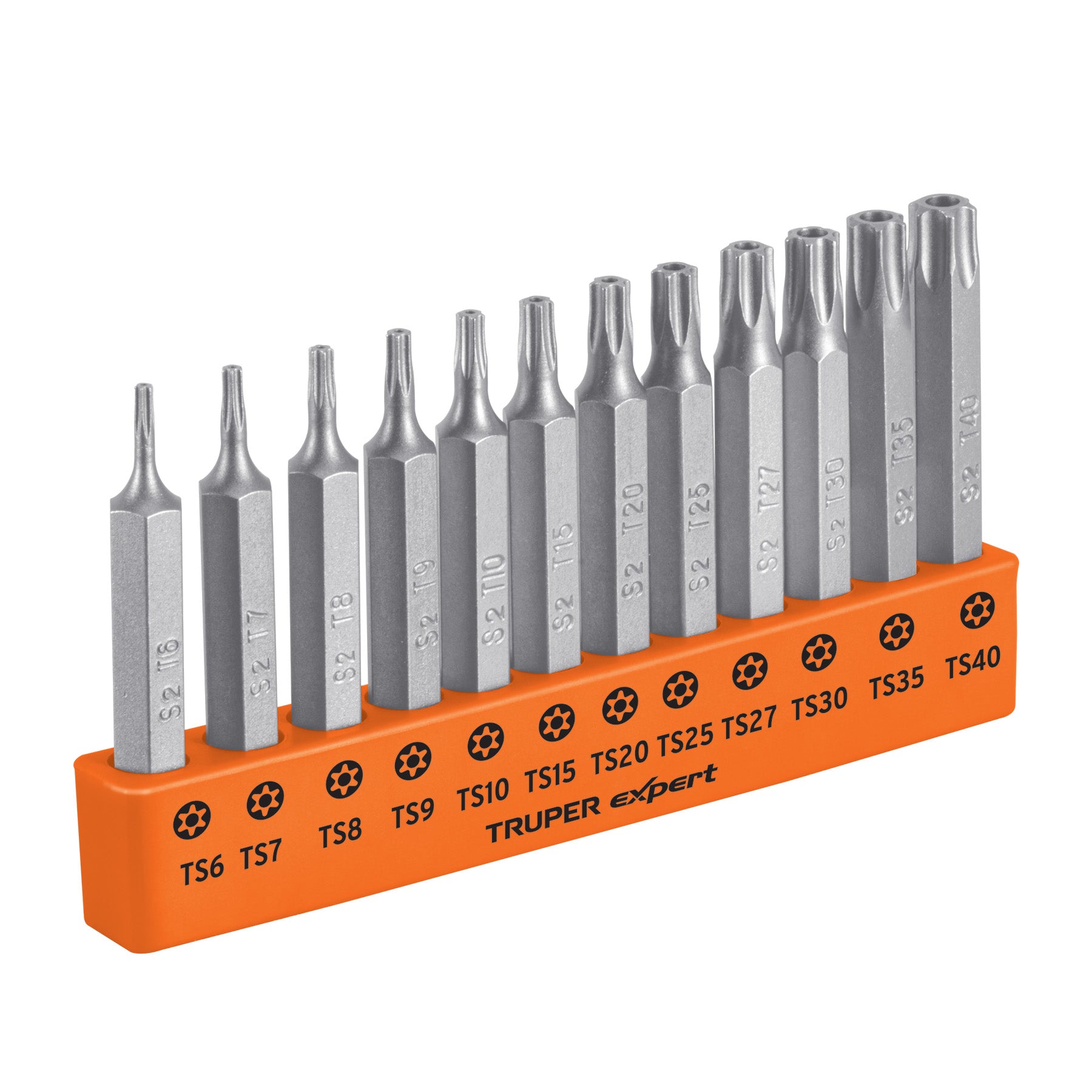 Juego de 12 puntas torx combinadas con seguro largo 2", Expert
