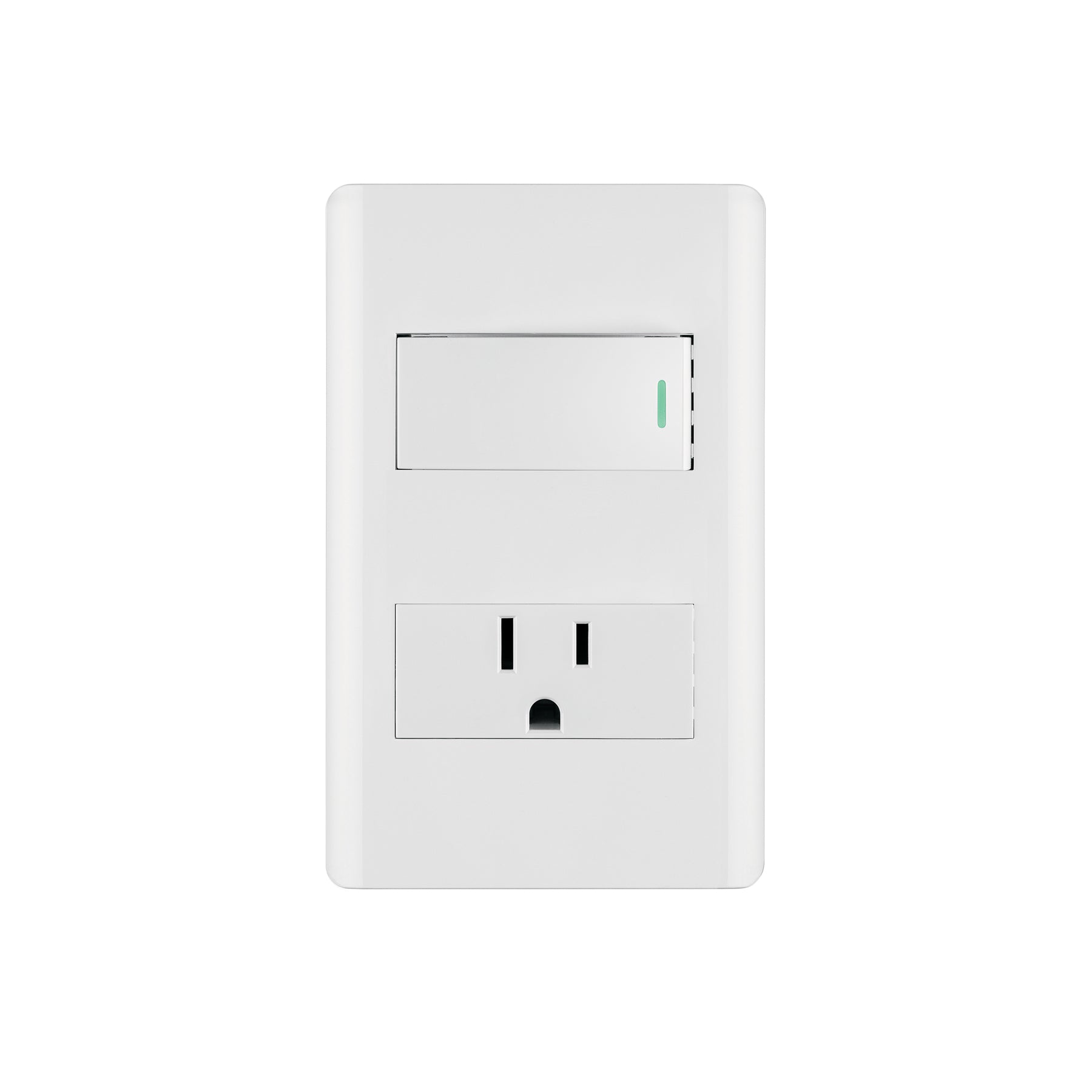 Placa armada blanca interruptor y contacto 1 módulo, Lisboa, Volteck, PA-APCO1-LB, 47965