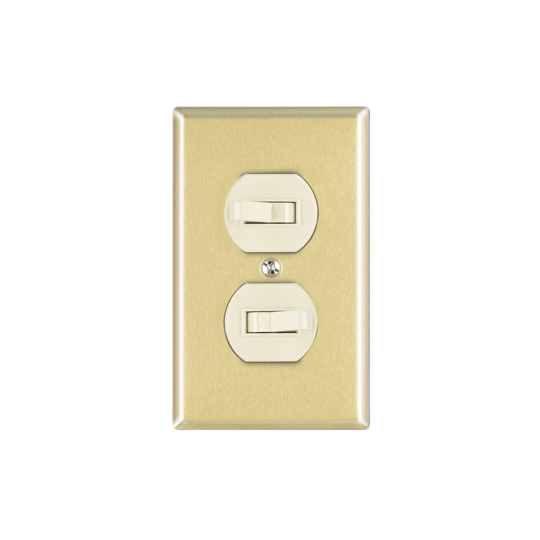Placa armada 2 interruptor sencillo, línea Standard,aluminio, Volteck, PA-APDO-SA, 48498
