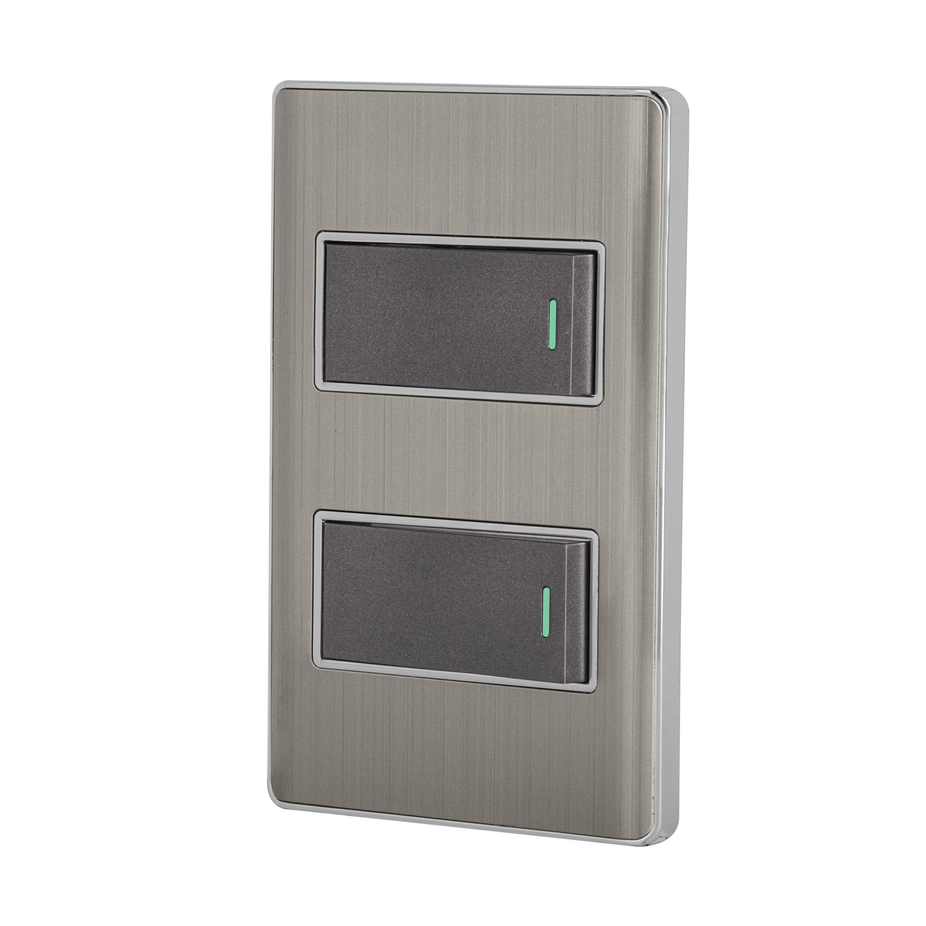 Placa armada acero 1 interruptor y 1 de 3 vías 1 módelo, Lisboa