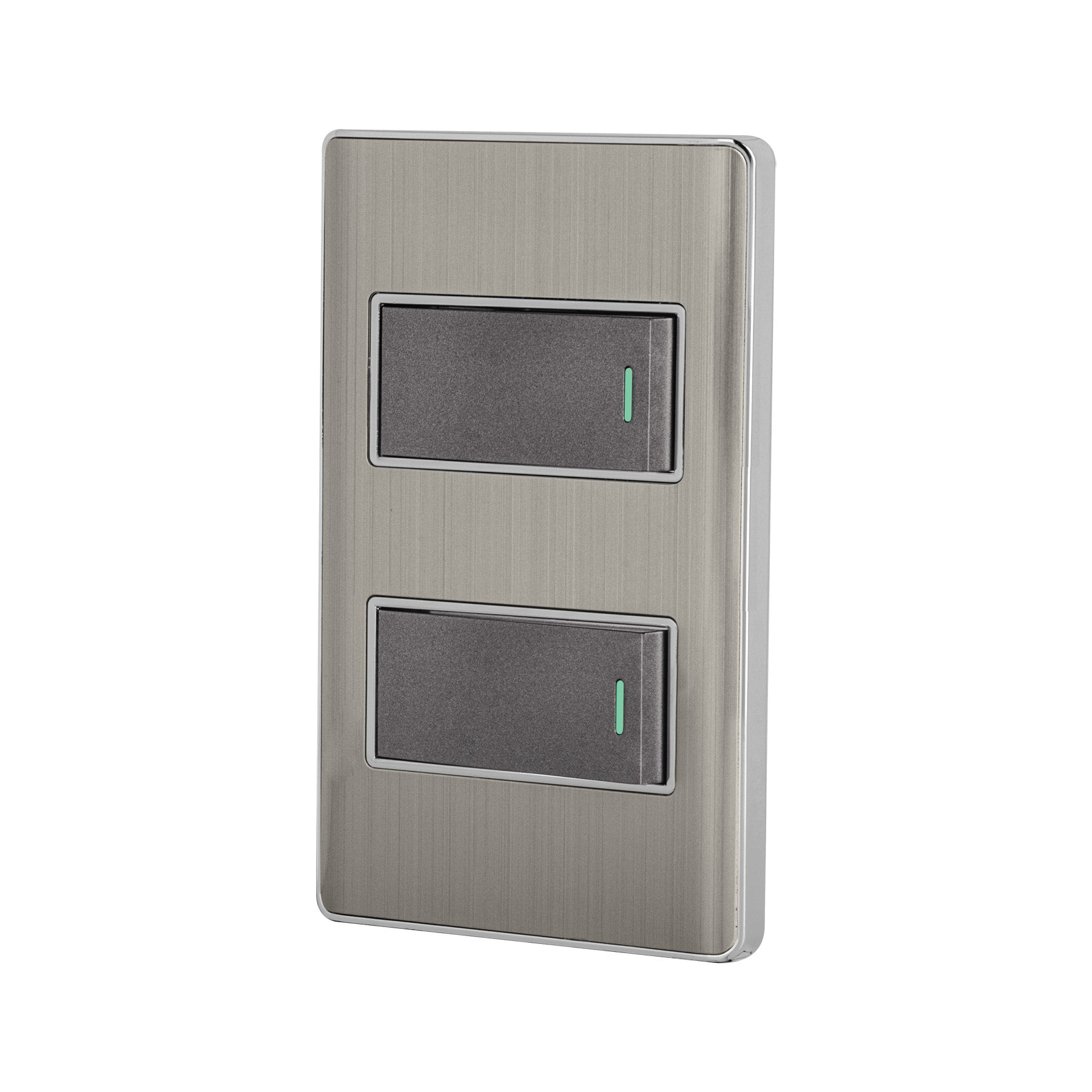 Placa armada acero inox con 2 interruptores 1 módeloulo, Lisboa