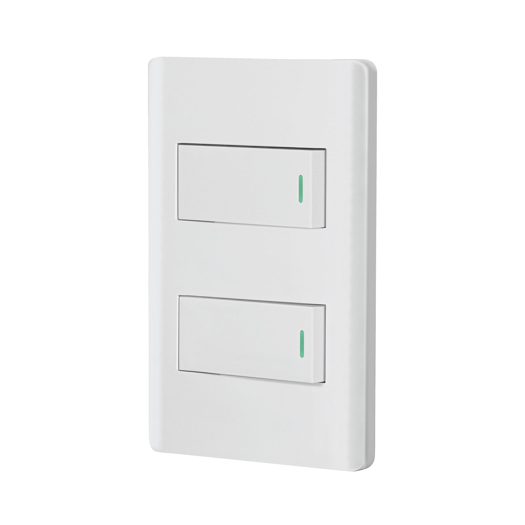 Placa armada blanca con 2 interruptores 1 módeloulo, Lisboa