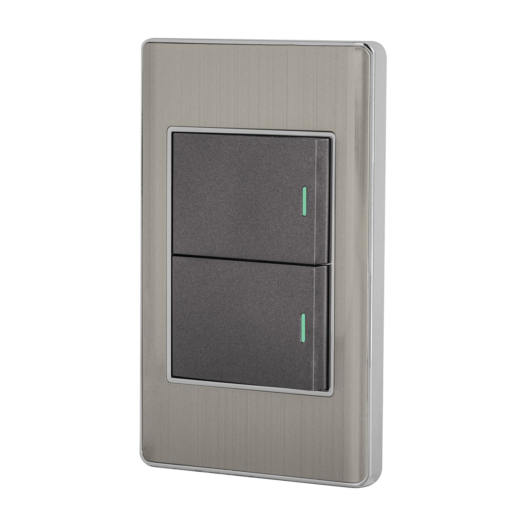 Placa armada acero 1 interruptor y 1 de 3vías 1.5 módelo, Lisboa