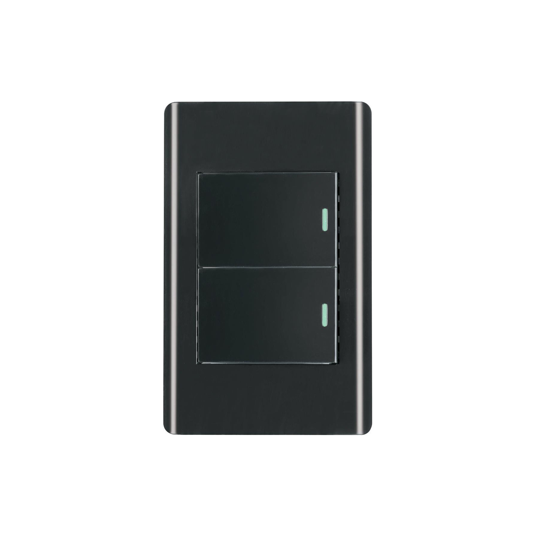 Placa armada negra 1 interruptor y 1 de 3vías 1.5mód,Lisboa, Volteck, PA-APDO15-ELN, 47894