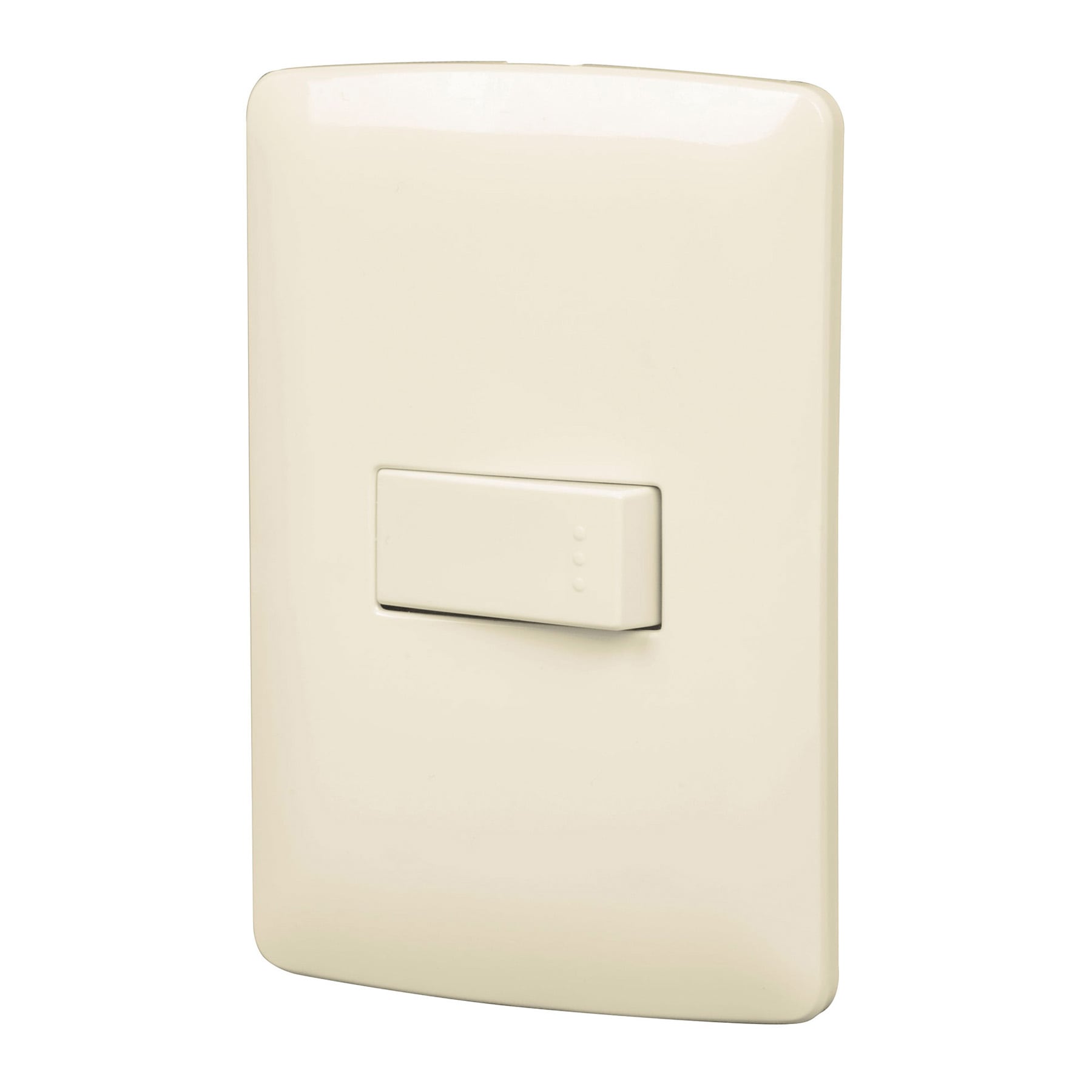 Placa armada 1 interruptor sencillo, marfil, línea Italiana