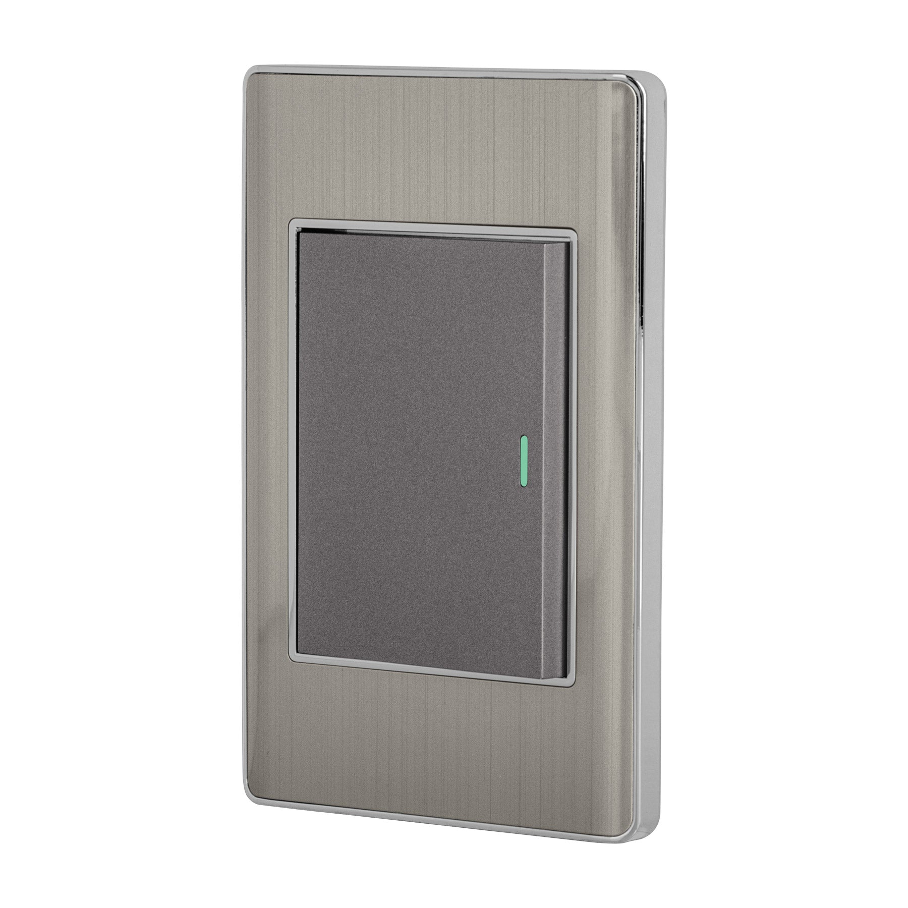 Placa armada acero inox 1 interruptor 3 módeloulos, Lisboa