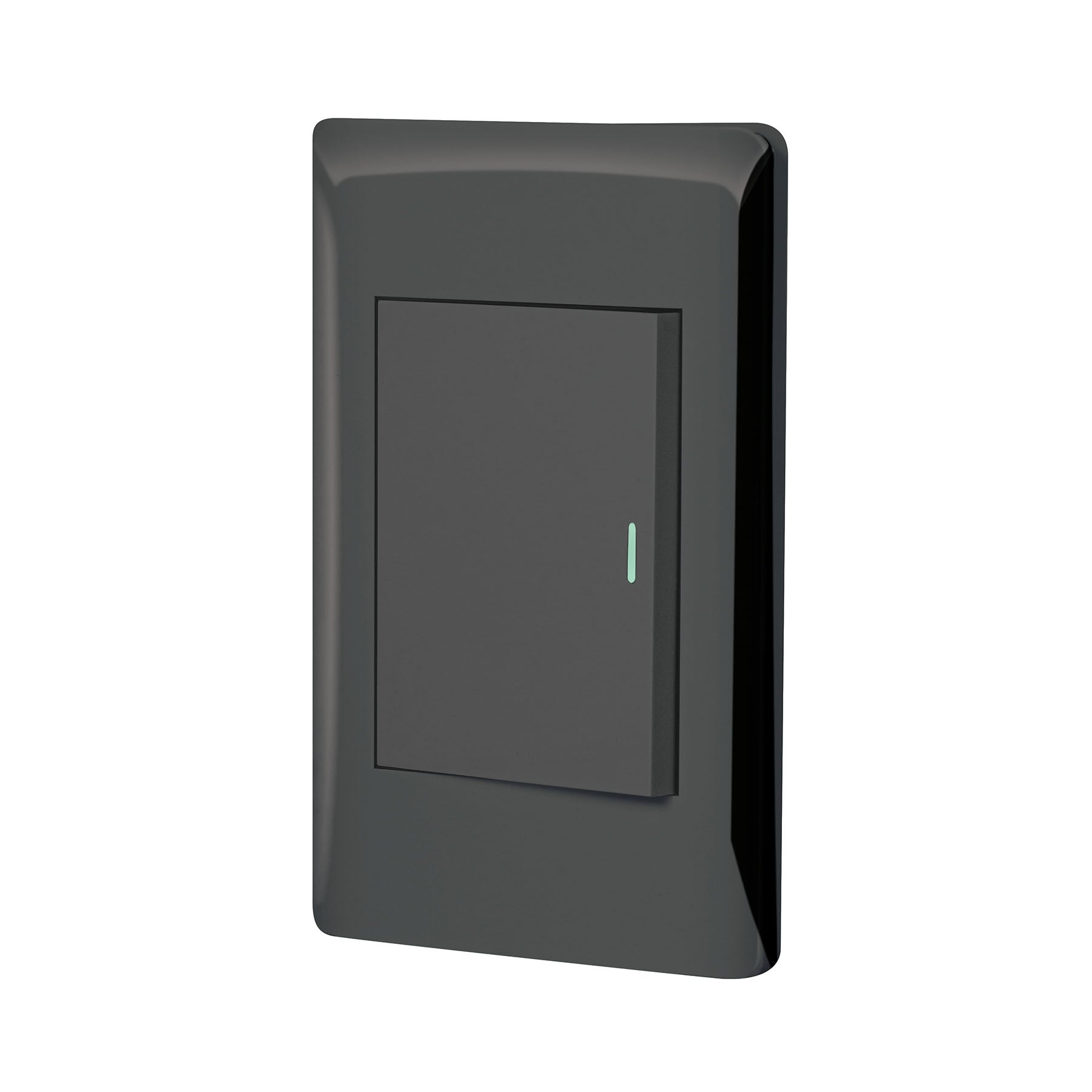 Placa armada negra 1 interruptor 3 módeloulos, Lisboa, Volteck