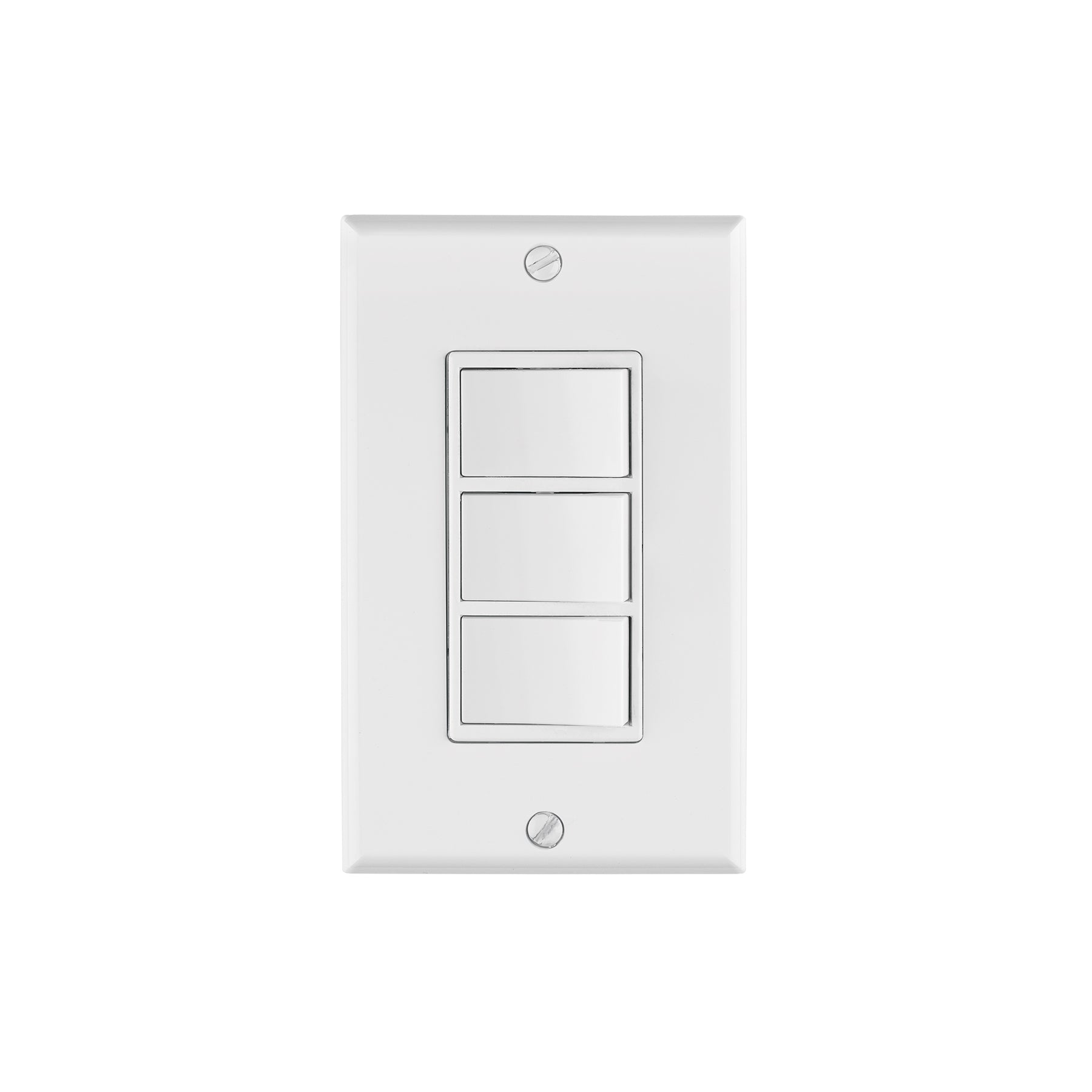 Placa armada con 3 interruptores sencillos, línea Classic