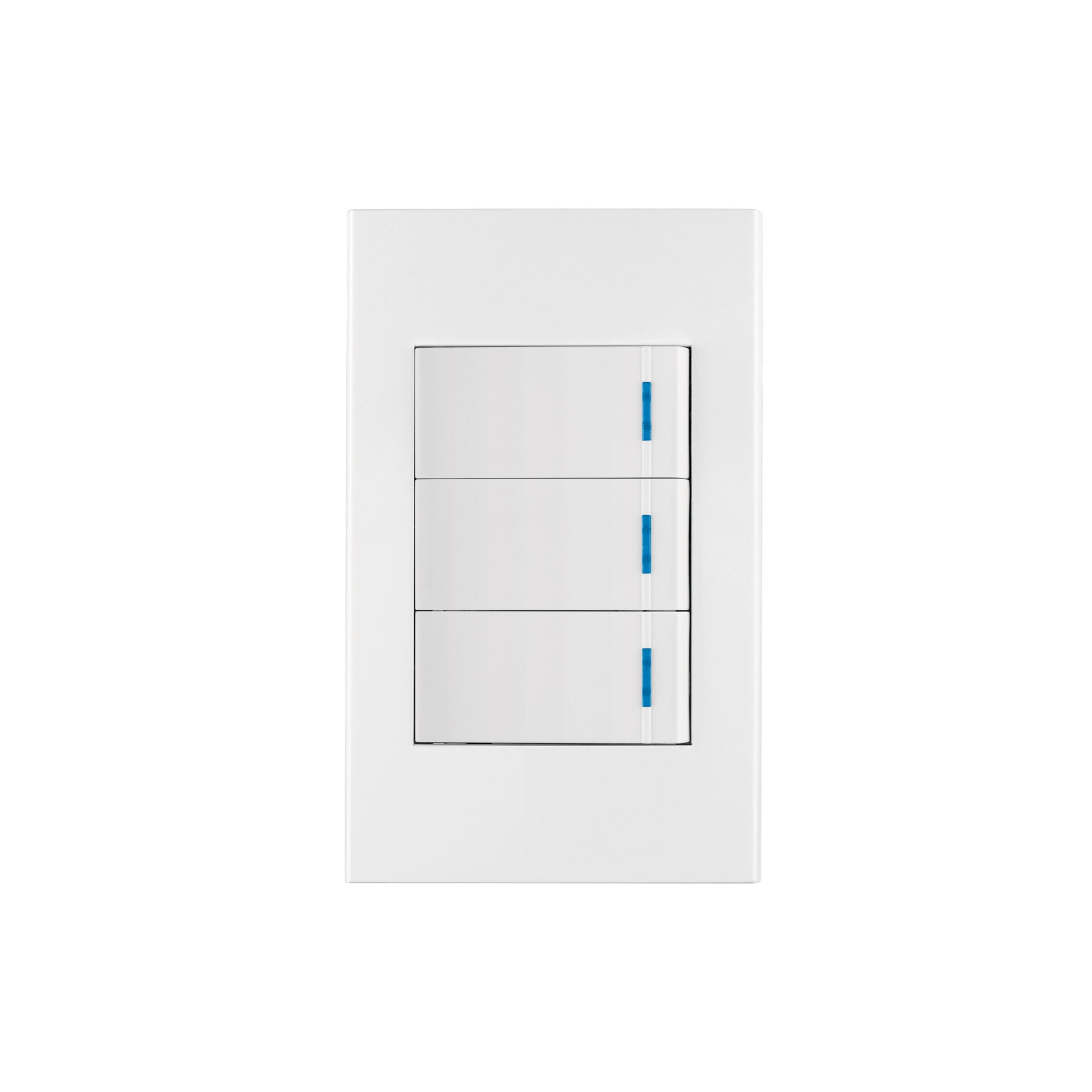 Placa armada 3 interruptores, 1 módulo, Española, blanco, Volteck, PA-APTR-EB, 45599