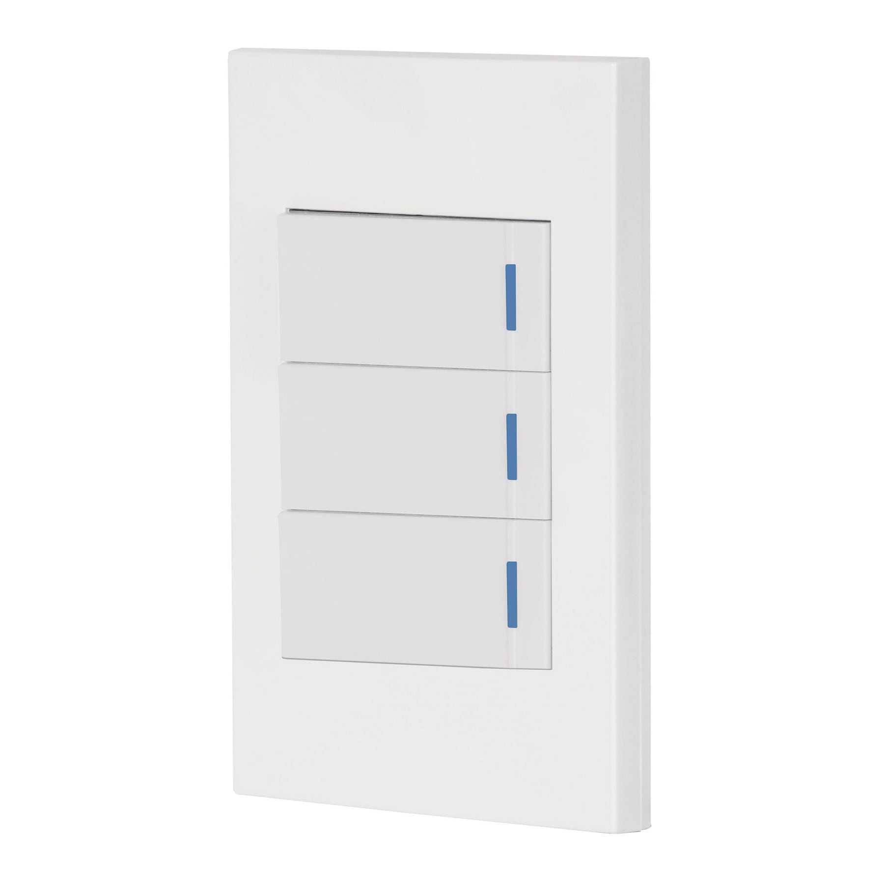 Placa armada 3 interruptores, 1 módeloulo, Española, blanco
