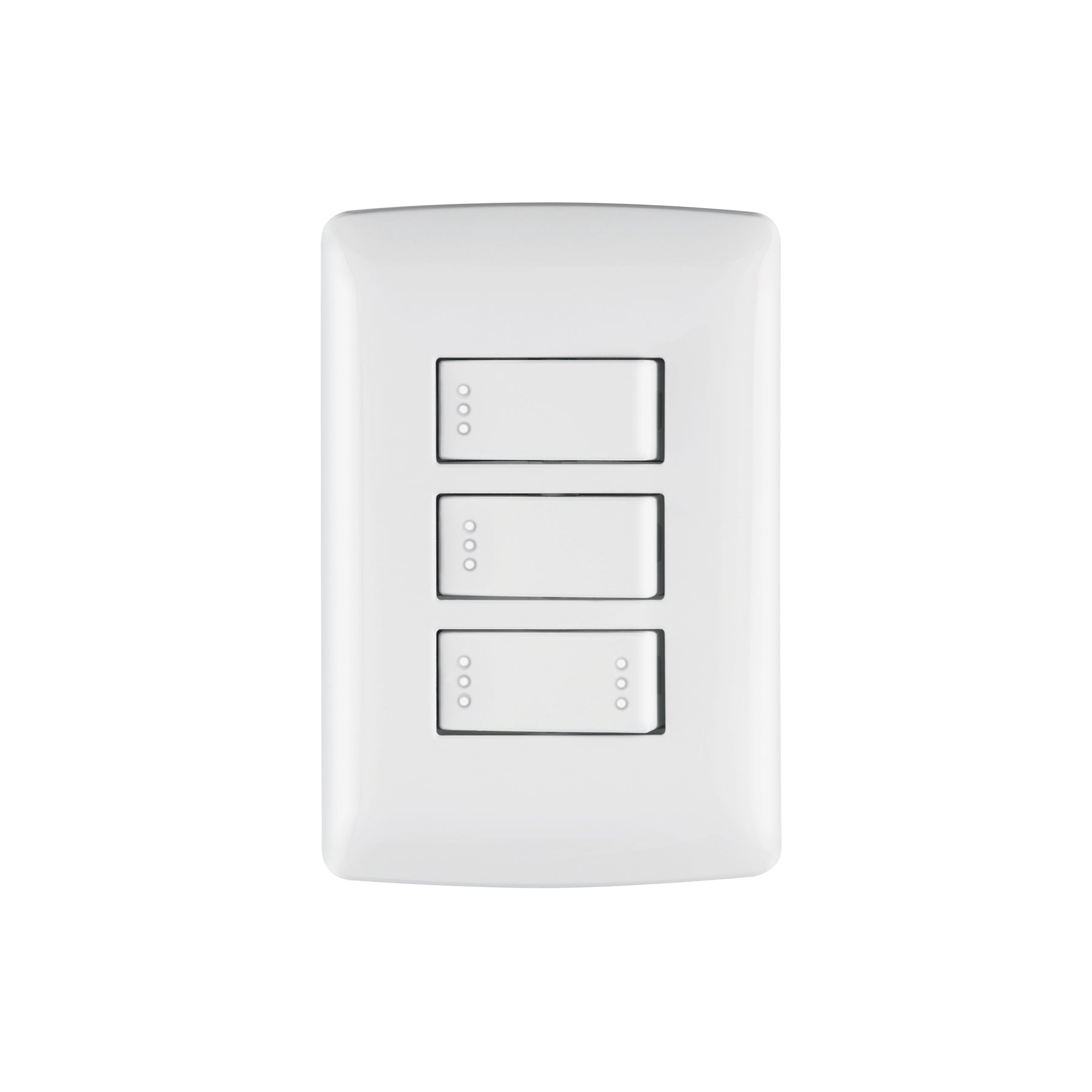 Placa armada 2 interruptores 1escalera blanco,línea Italiana, Volteck, PA-APTR-EIB, 46464