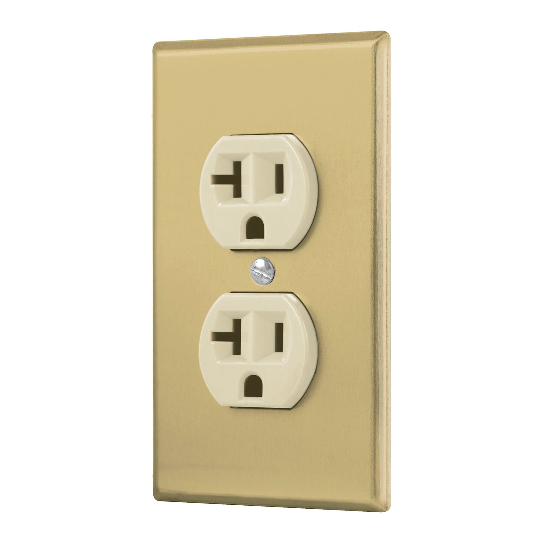 Placa armada contacto dúplex,2 polos,línea Standard,aluminio