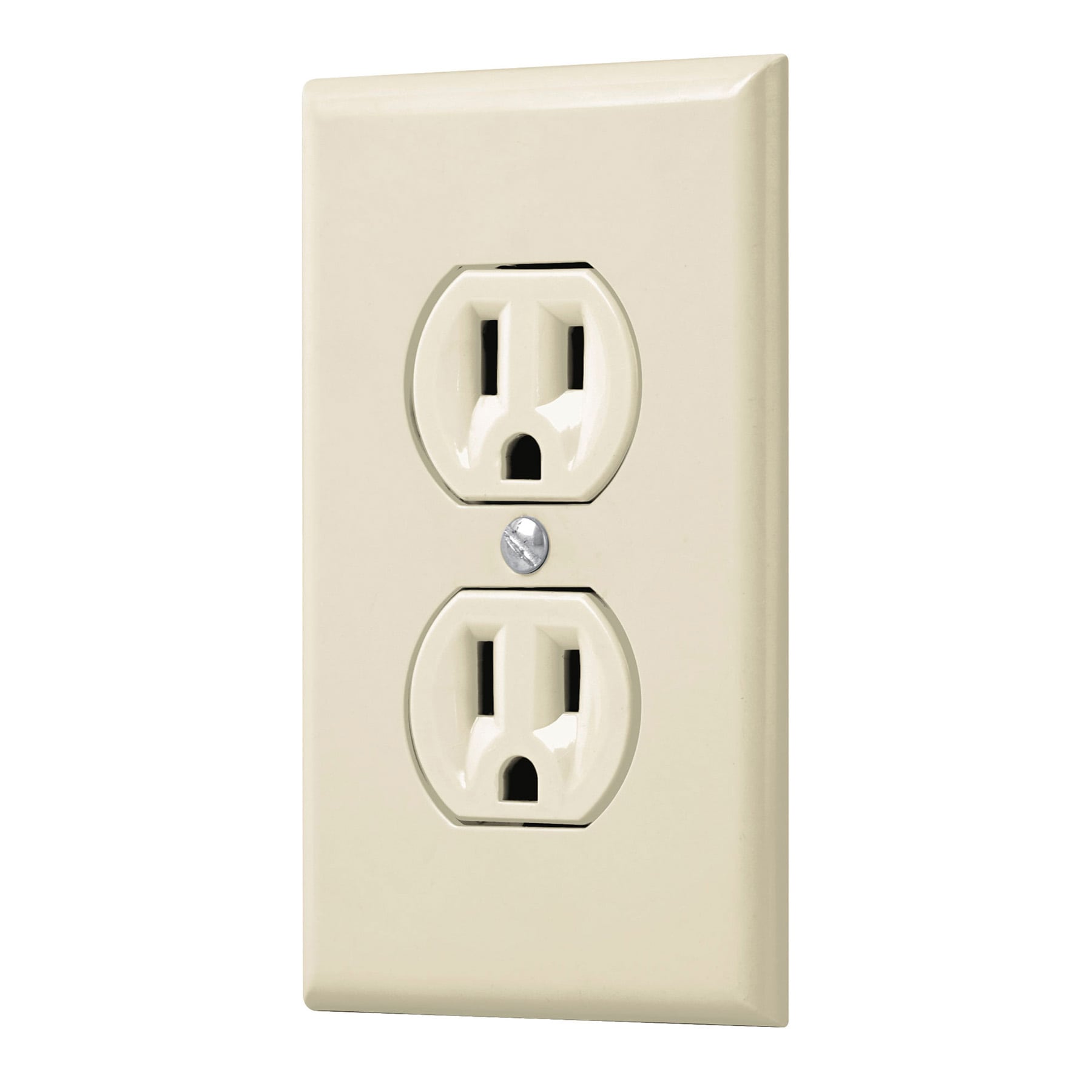 Placa armada 2 contactos polarizados, línea Standard, marfil