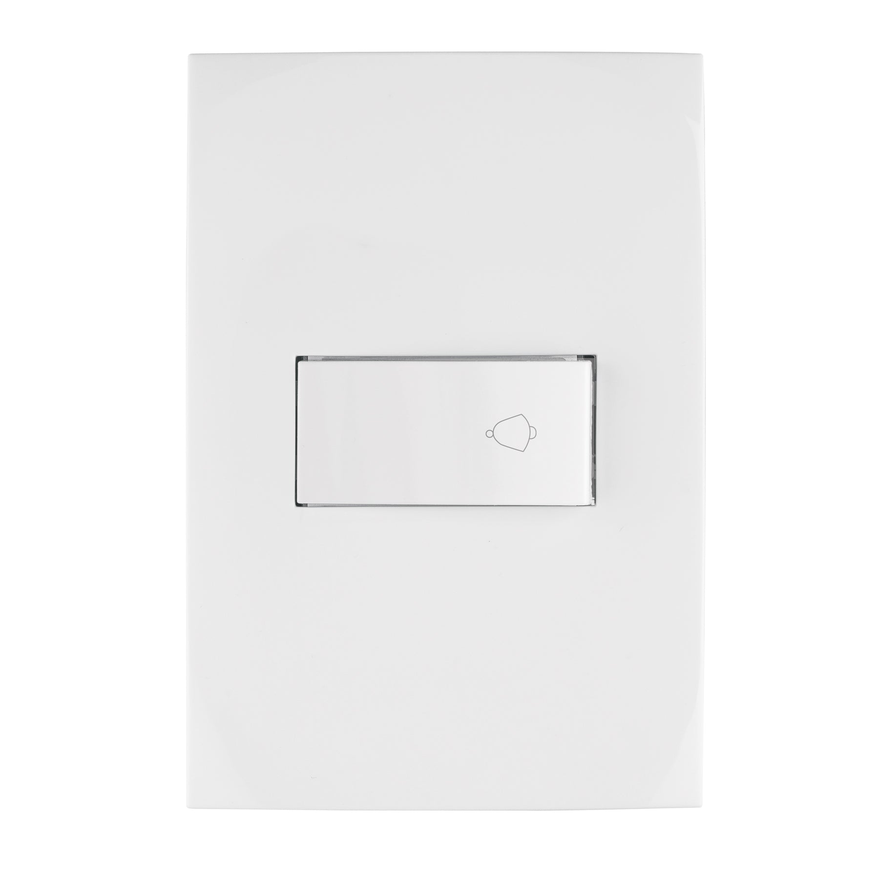 Placa armada con timbre, línea Oslo, color blanco, Volteck