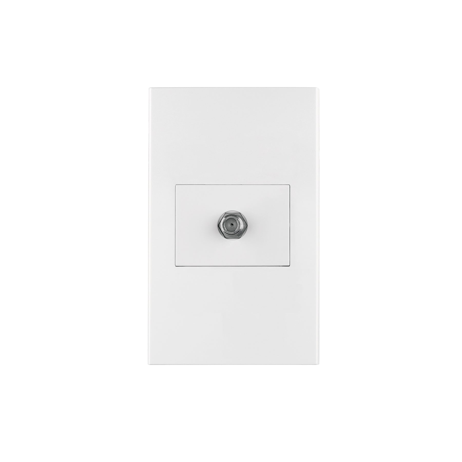 Placa armada 1 toma de TV, 1.5 módulos, Española, blanco, Volteck, PA-TV-EB, 45605
