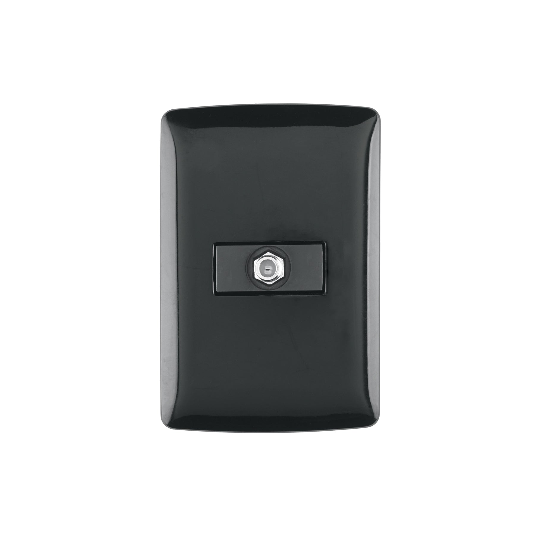 Placa armada con conexión para TV, negro, línea Italiana, Volteck, PA-TV-IN, 47602