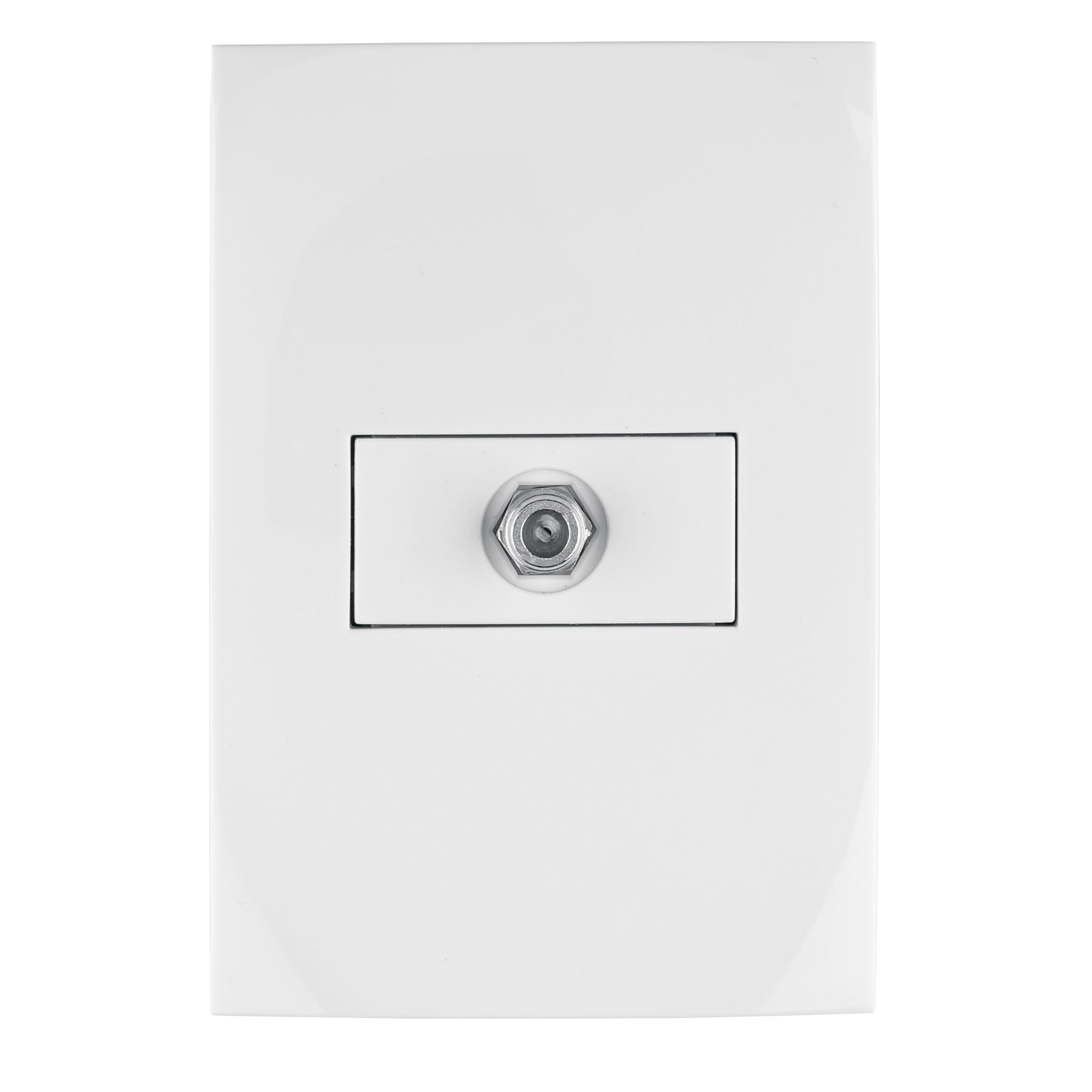 Placa armada con entrada TV, línea Oslo, color blanco