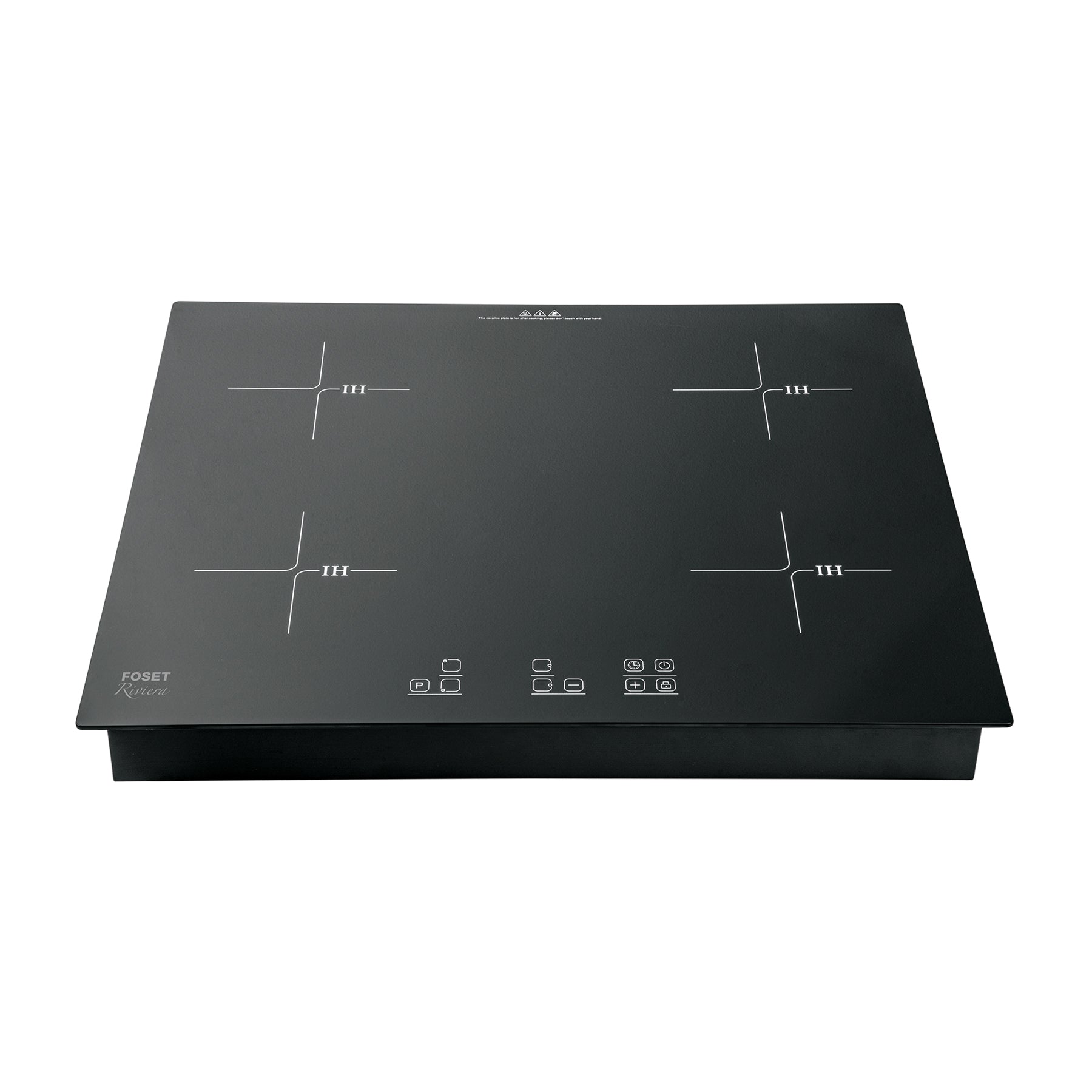 Parrilla inducción empotrable 60cm, 4 quem, vidrio, RIVIERA, Foset, PAE-604NI, 46916