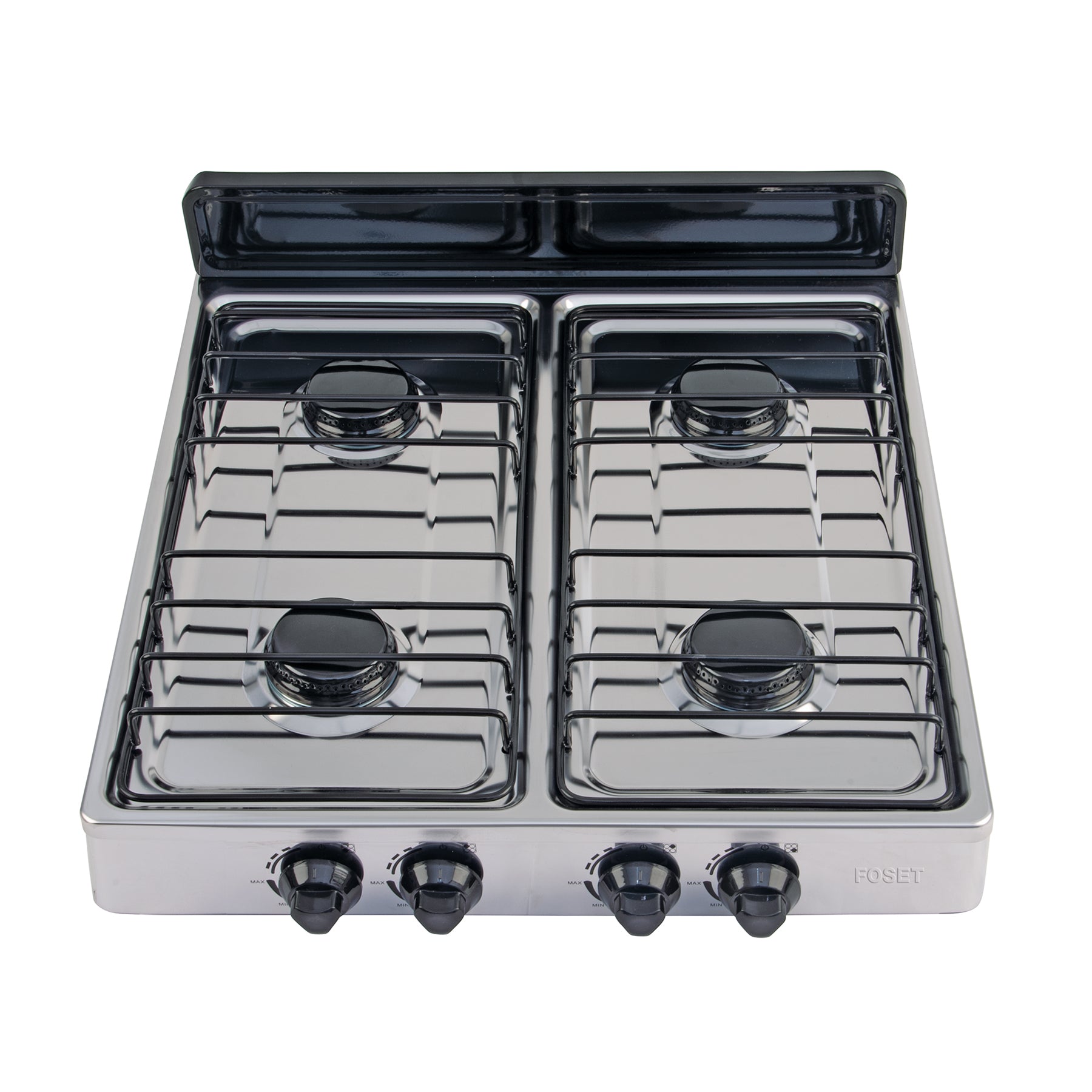 Parrilla de gas de sobreponer 4 quemadores, inoxidable Foset