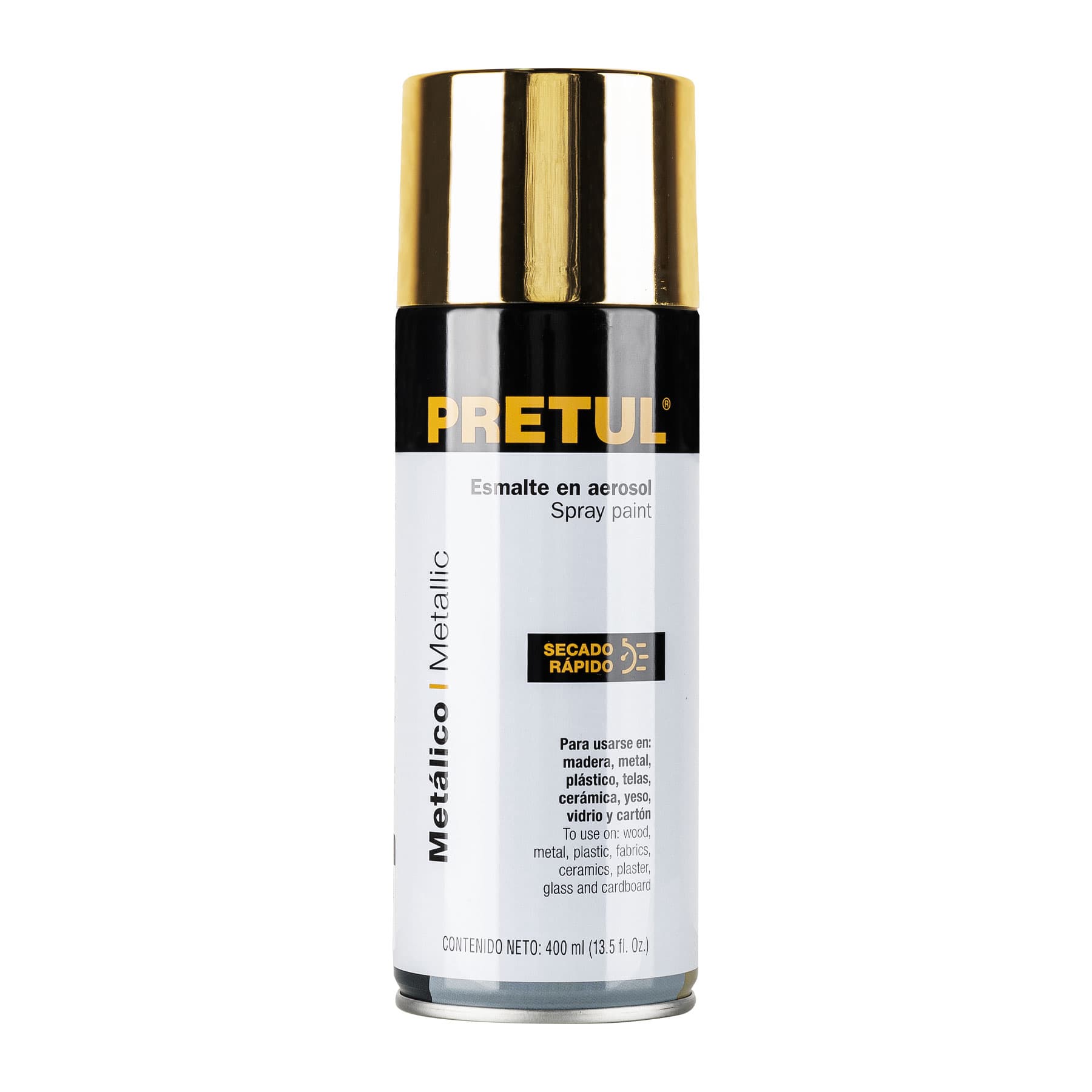Pintura en aerosol, metálica, oro, 400 ml, Pretul, PAM-OR-P, 27180