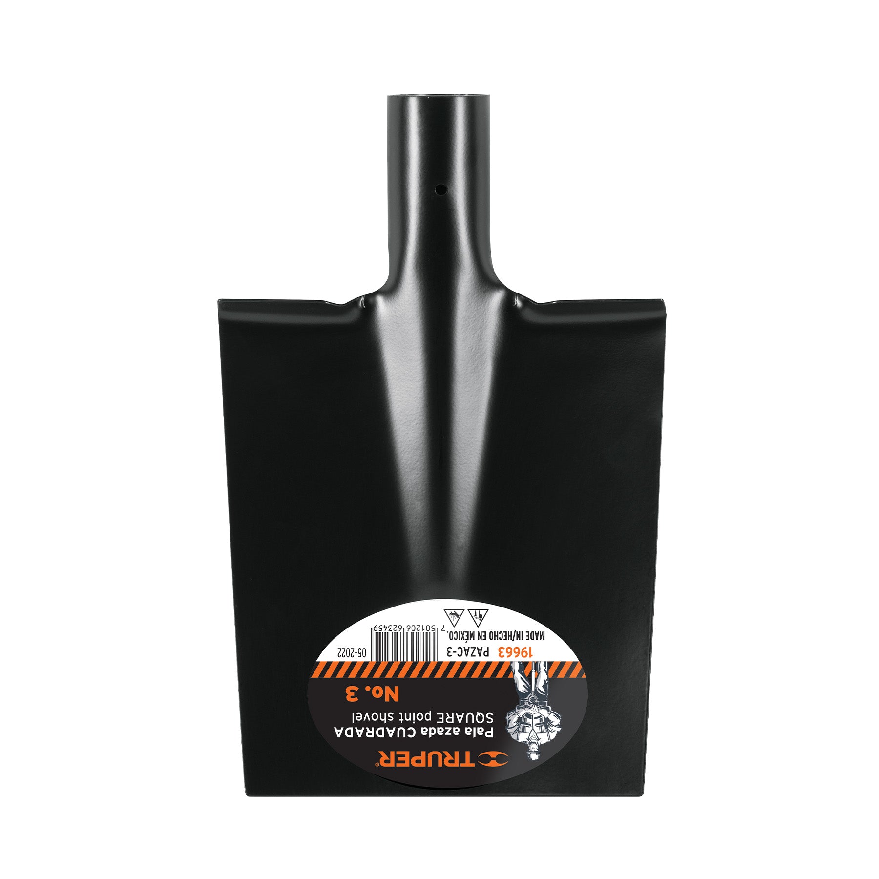 Pala azada cuadrada # 3, sin mango, Truper