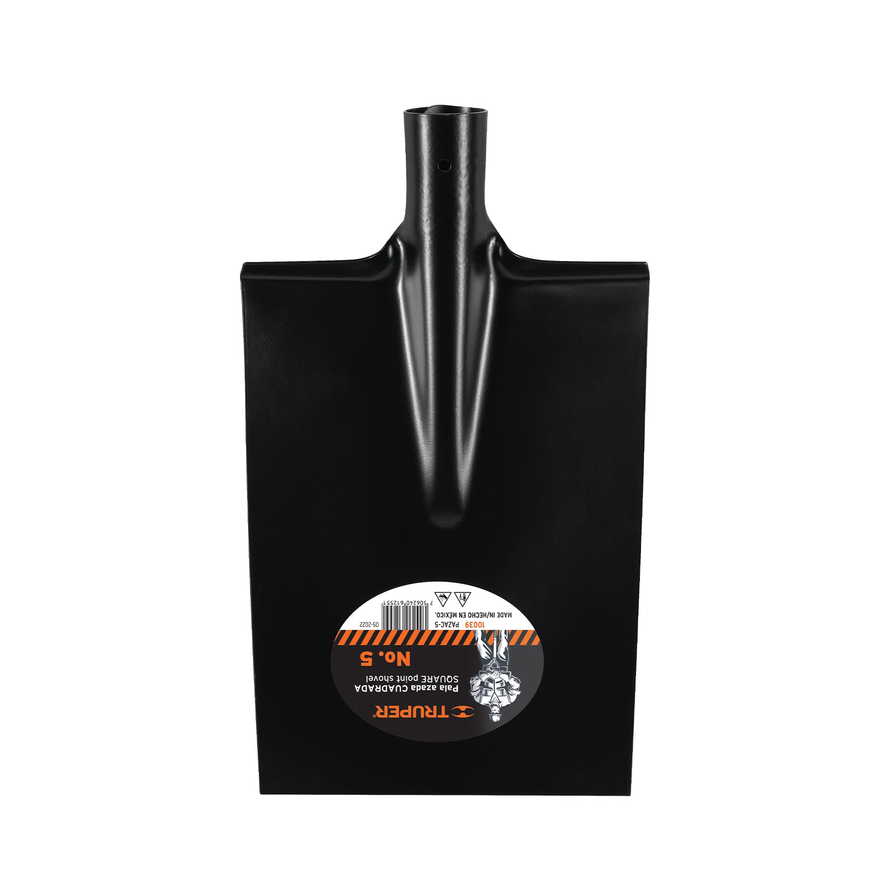 Pala azada cuadrada # 5, sin mango, Truper