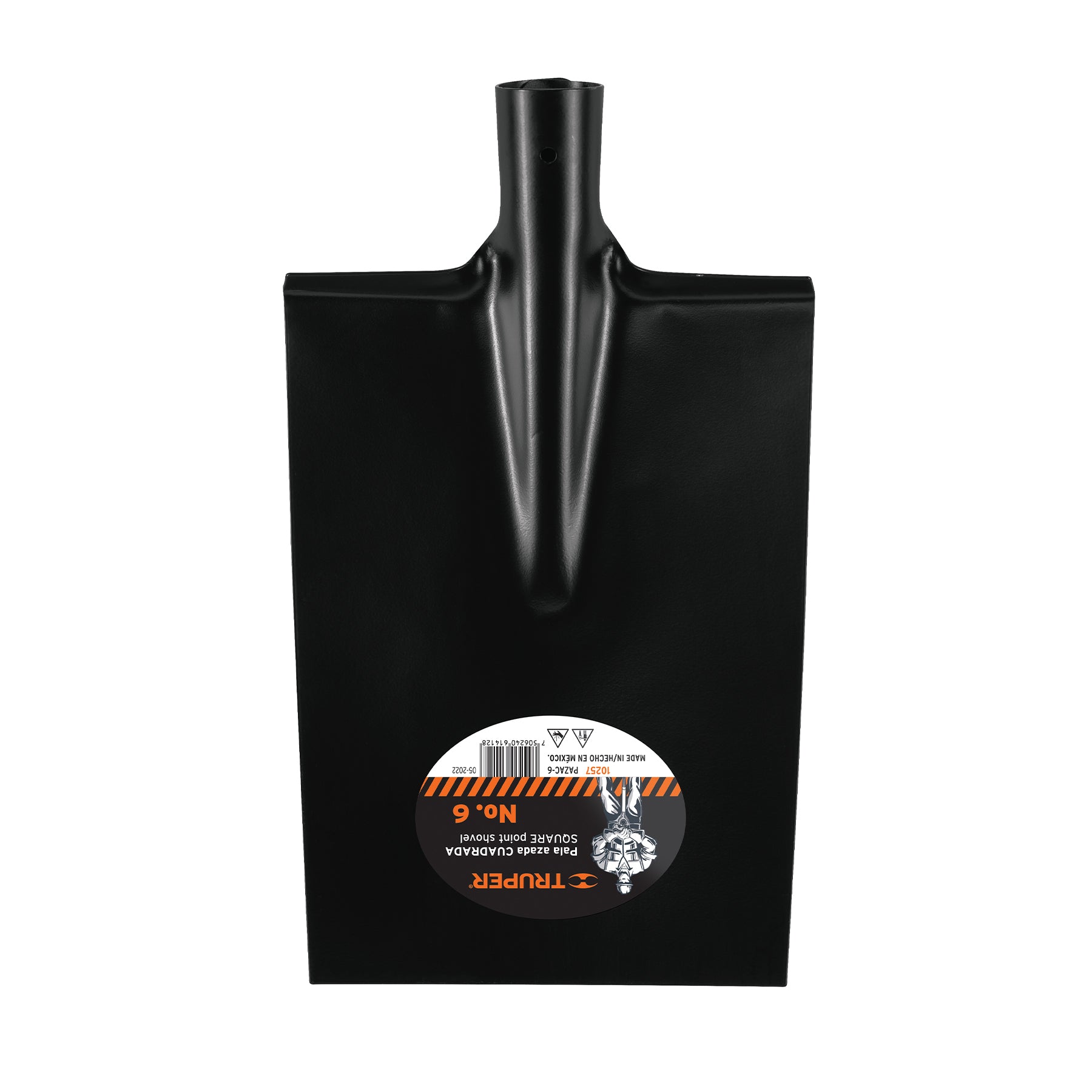 Pala azada cuadrada # 6, sin mango, Truper