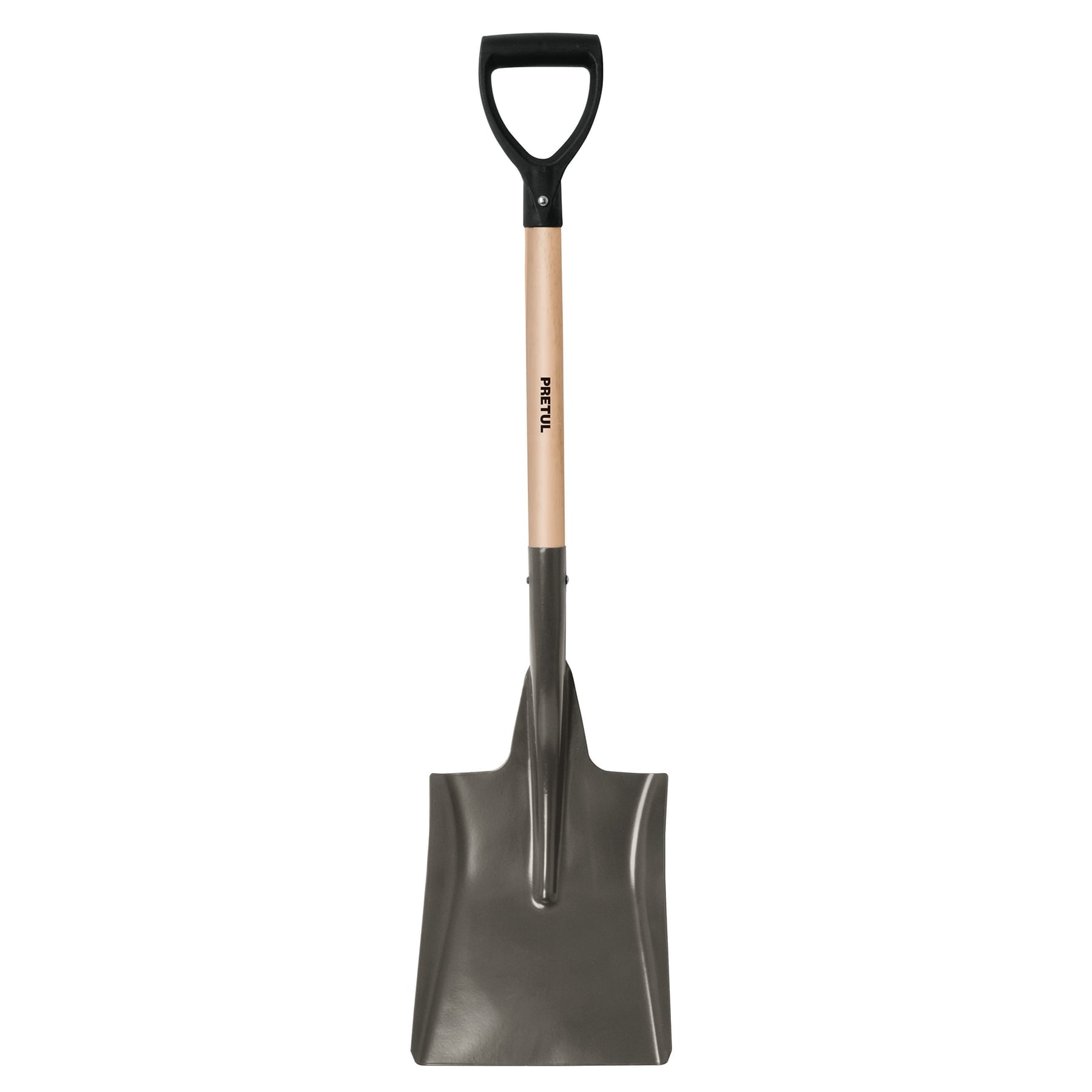 Pala cuadrada, puño Y, mango 28", Pretul