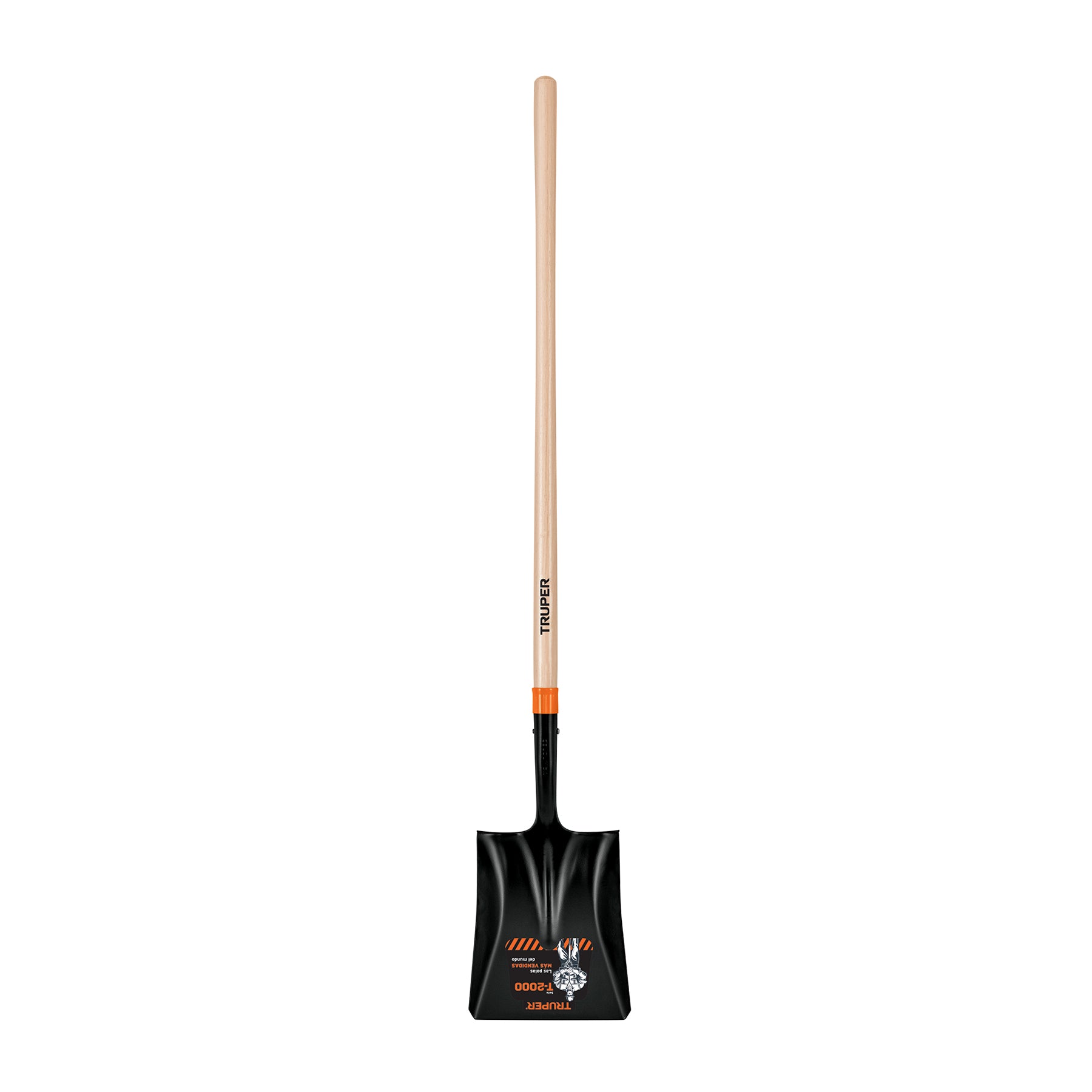 Pala cuadrada T-2000, mango largo 45", Truper