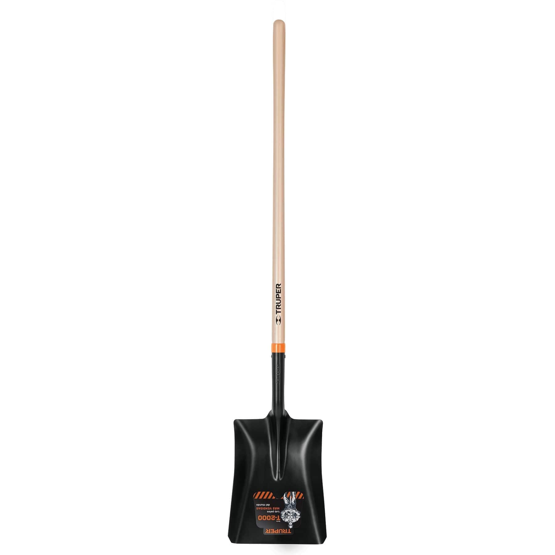 Pala T-2000 cuadrada, tipo español, mango largo 41", Truper