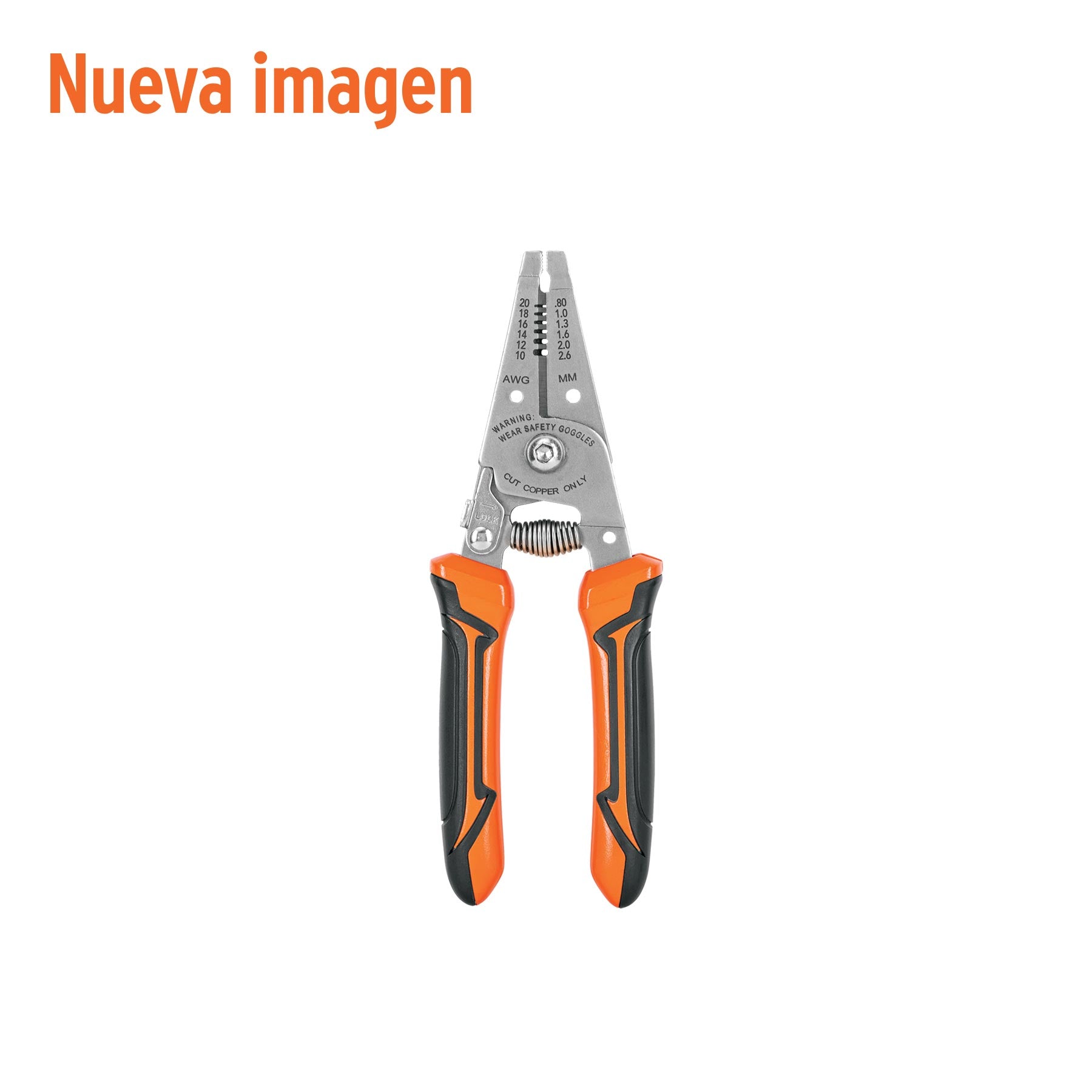 Pinza 6" pela cables, 20 a 10 AWG, Truper
