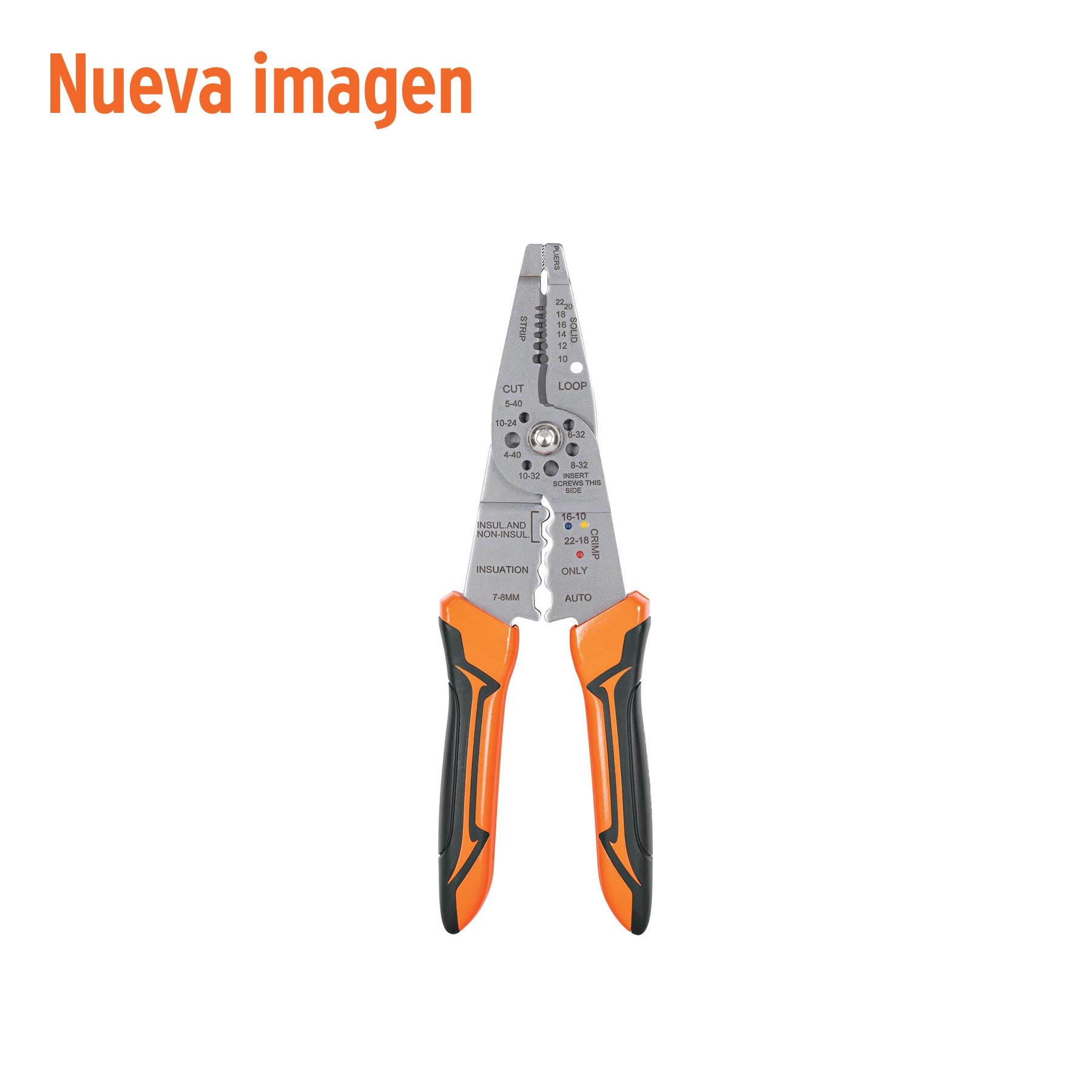 Pinza 8" pela cables, 24 a 12 AWG, Truper
