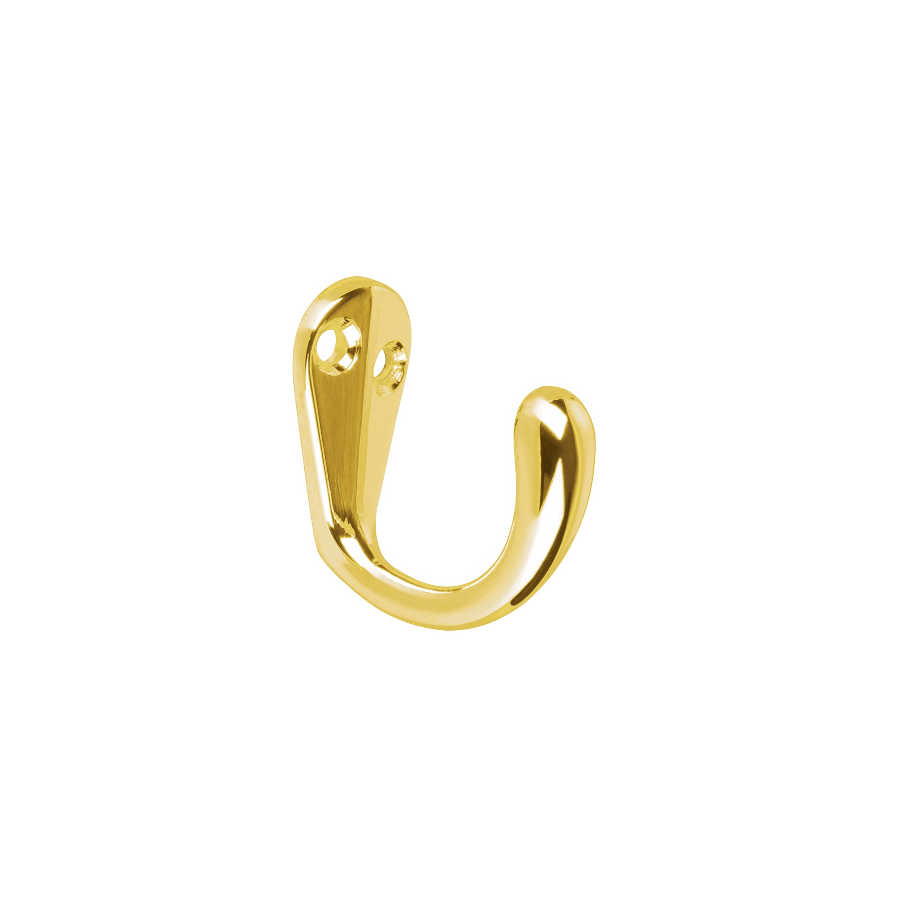 Gancho sencillo tipo perchero, 4 cm, latón brillante, Hermex, PEPU-01, 48350
