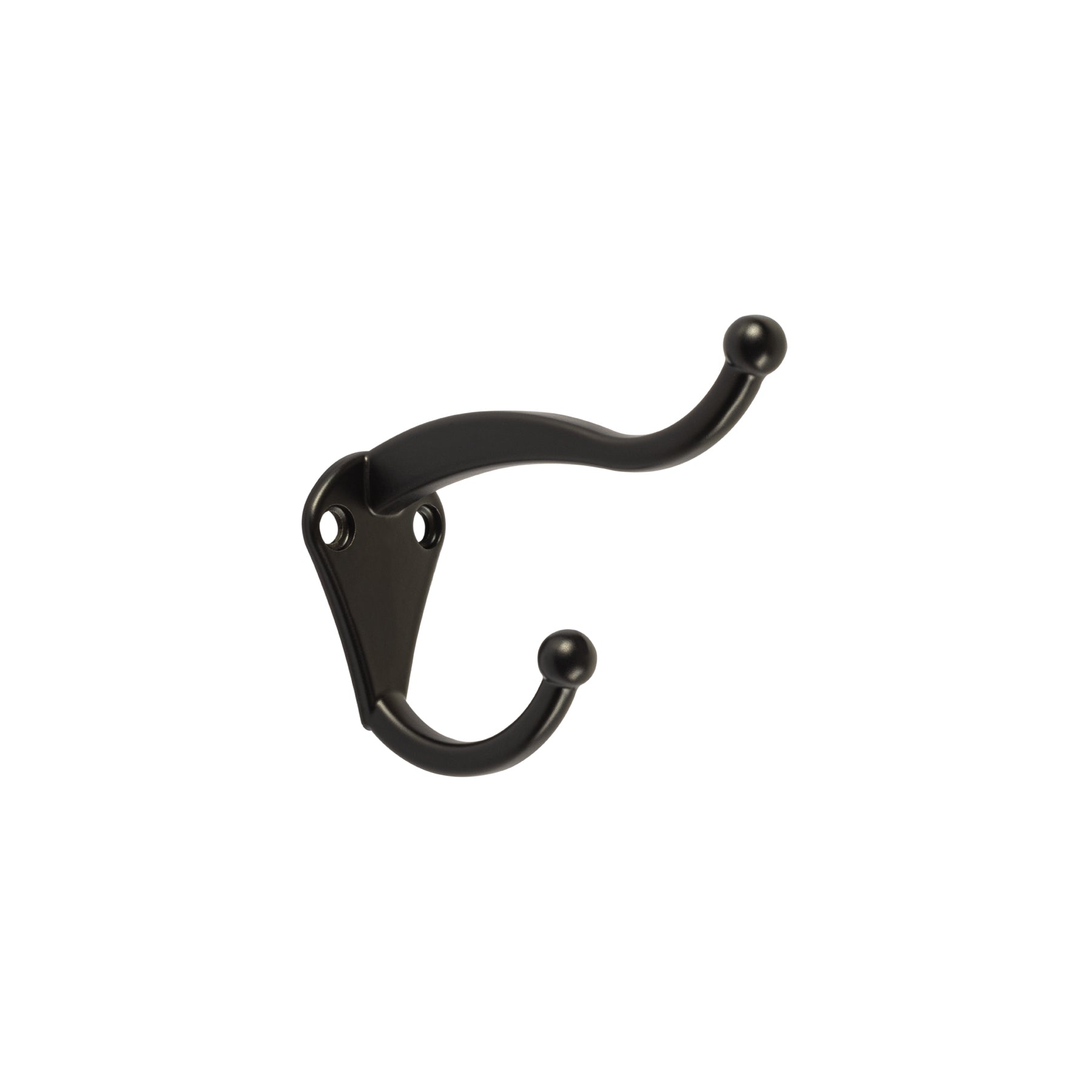 Gancho doble largo y corto tipo perchero, chico, negro