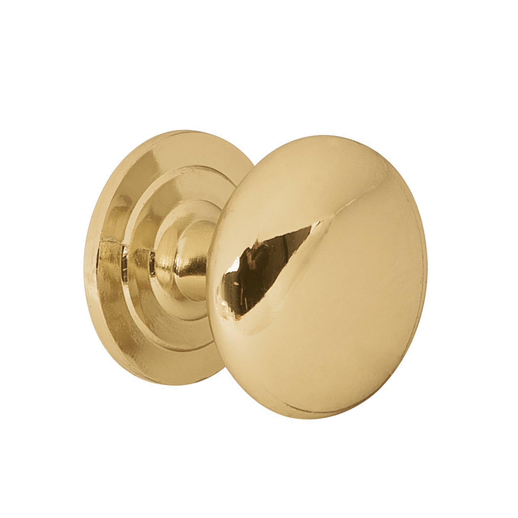 Perilla metálica estilo "Arco", latón brillante, Hermex