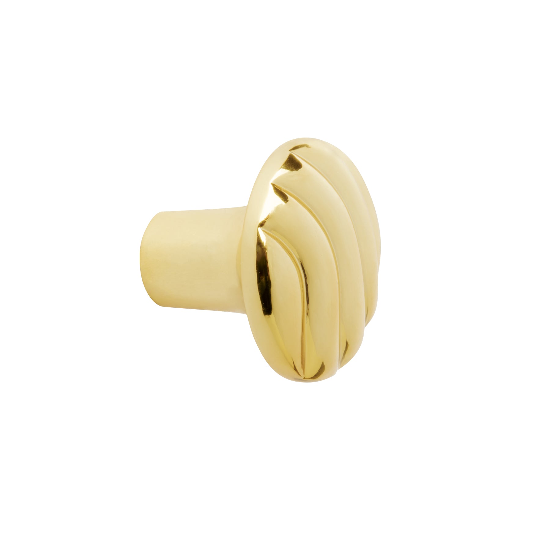 Perilla metálica estilo "Toledo", latón brillante, Hermex