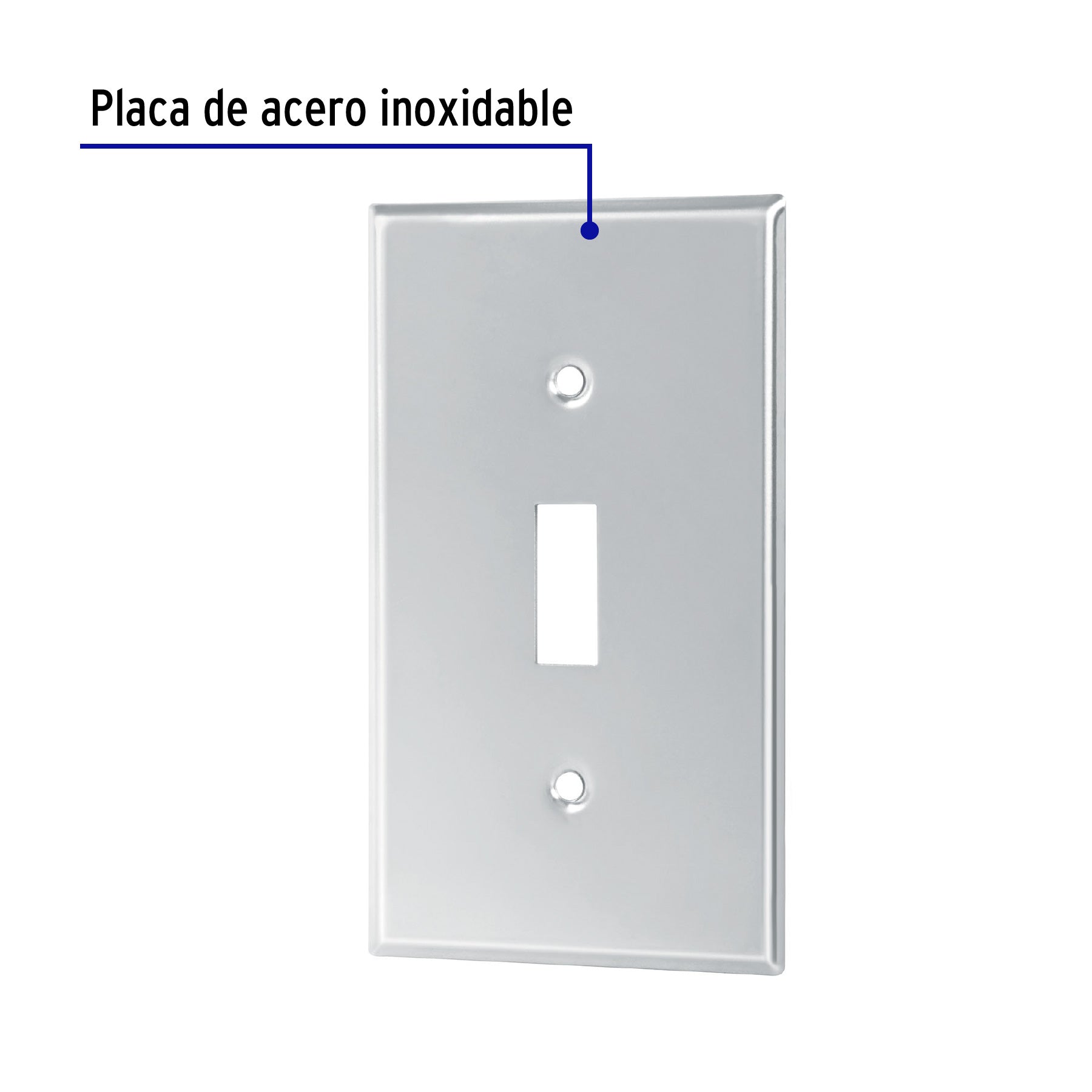 Placa de Acero inoxidable para interruptor vertical, Standard