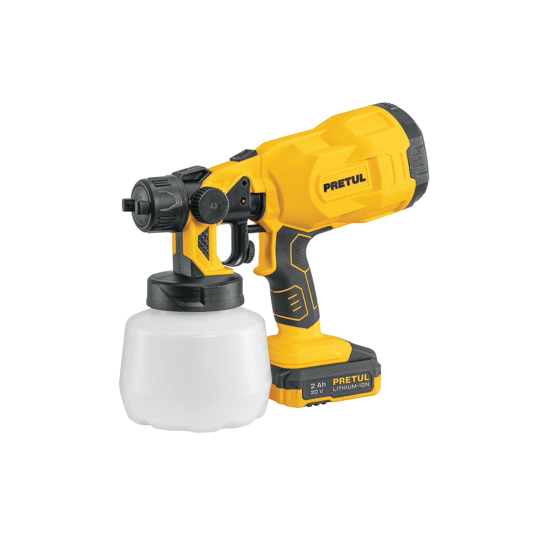 Pistola para pintar, 20V, 1 batería 2Ah, Pretul