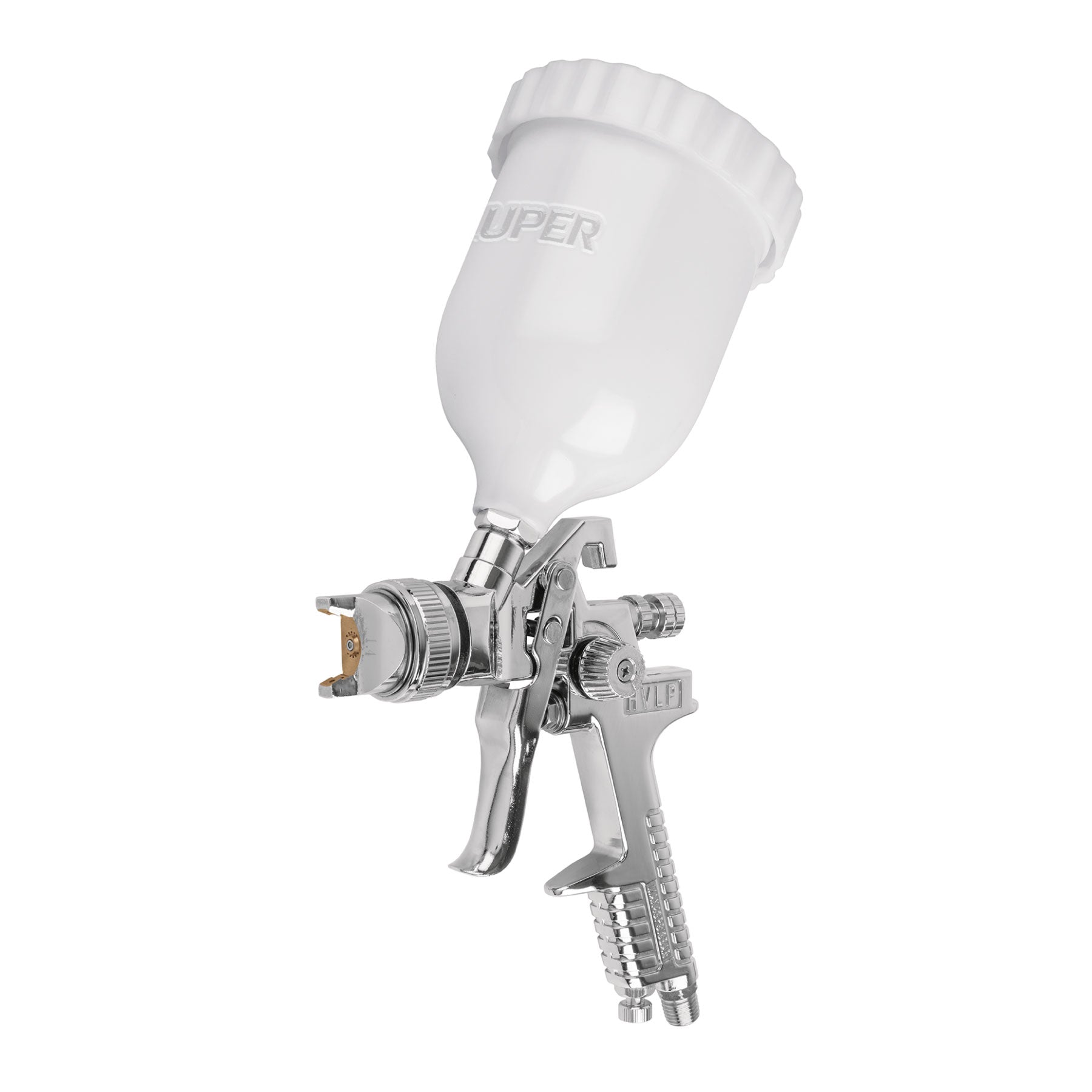 Pistola para pintar gravedad HVLP vaso plástico, 1.4 mm, Truper