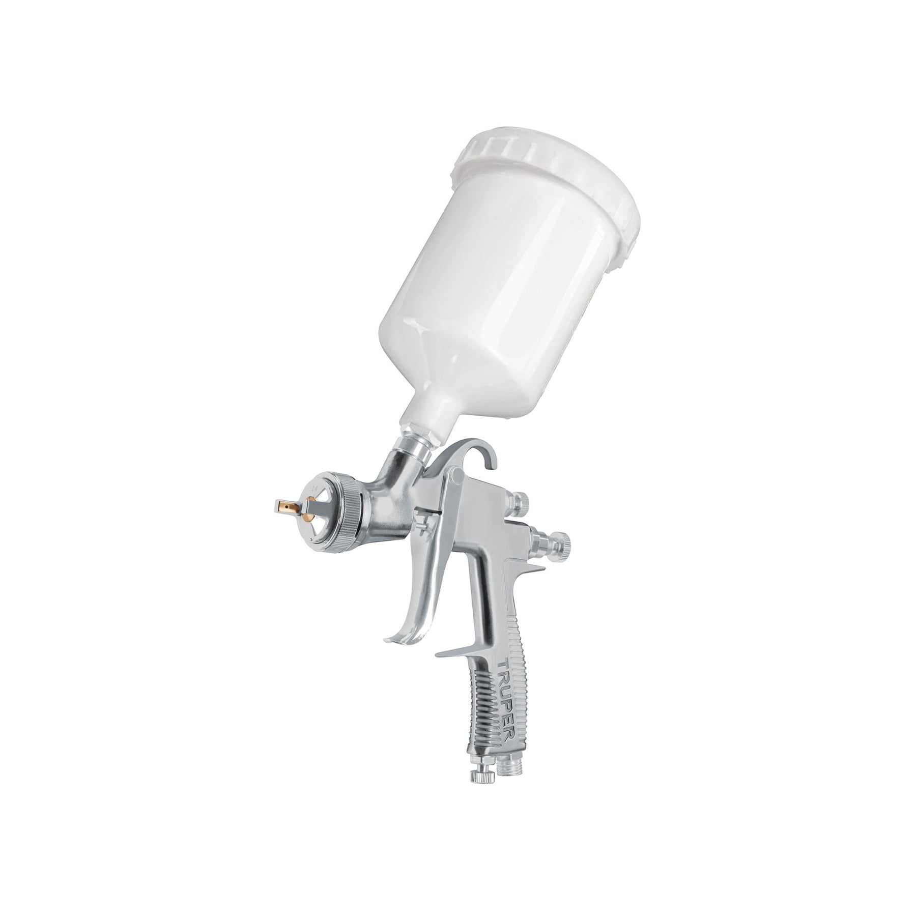Pistola para pintar gravedad LVLP vaso plástico, 1.4 mm, Truper