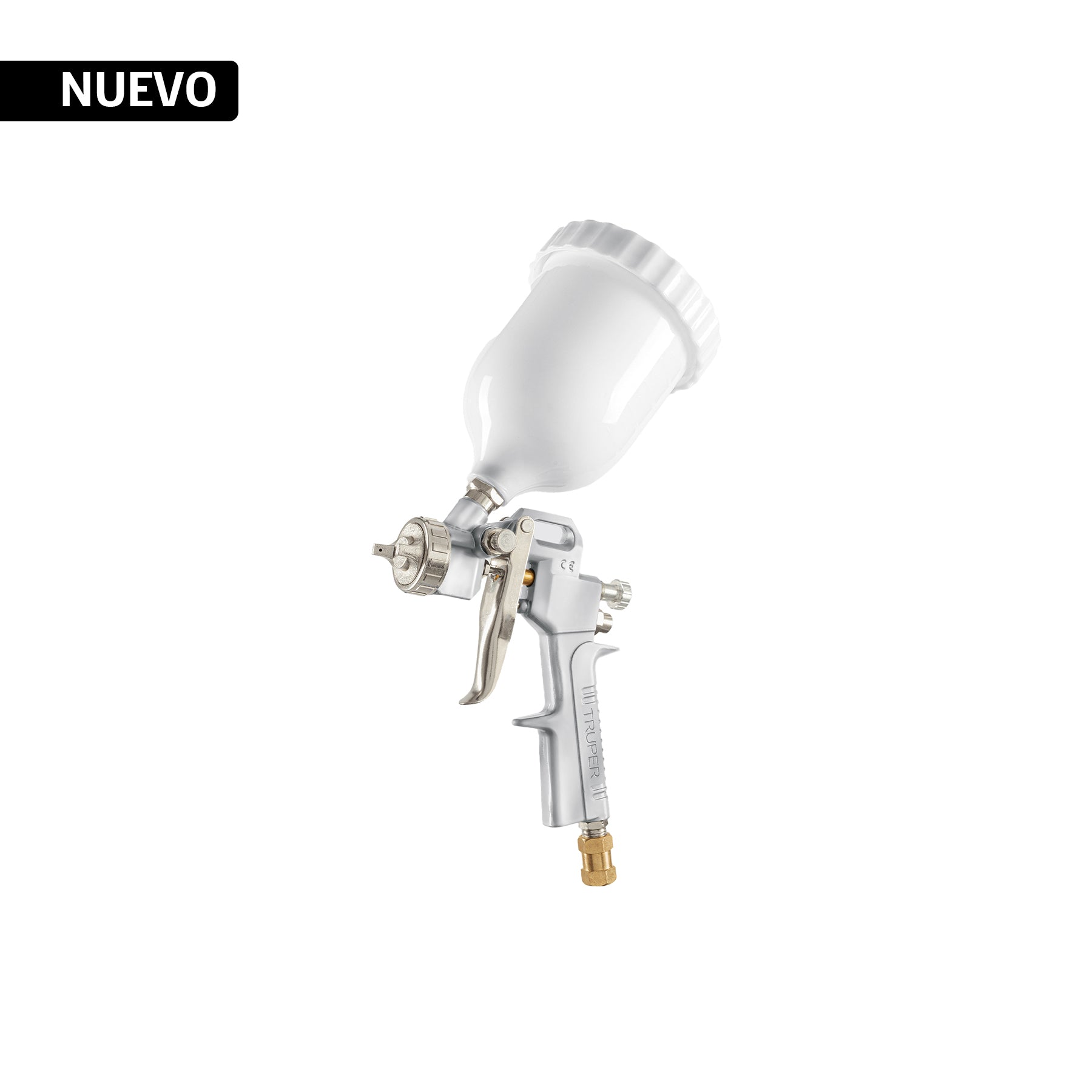 Pistola para pintar Híbrida vaso plástico, 1.3mm, TRUPER