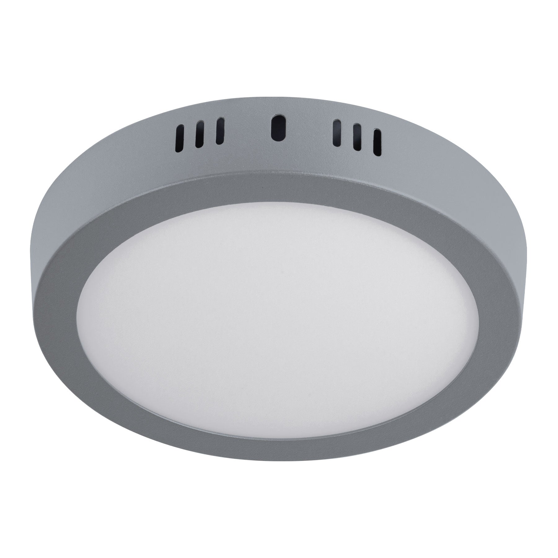 Luminario LED plafón 12W 6500K, redondo, gris, Volteck, PLA-215L, 47347