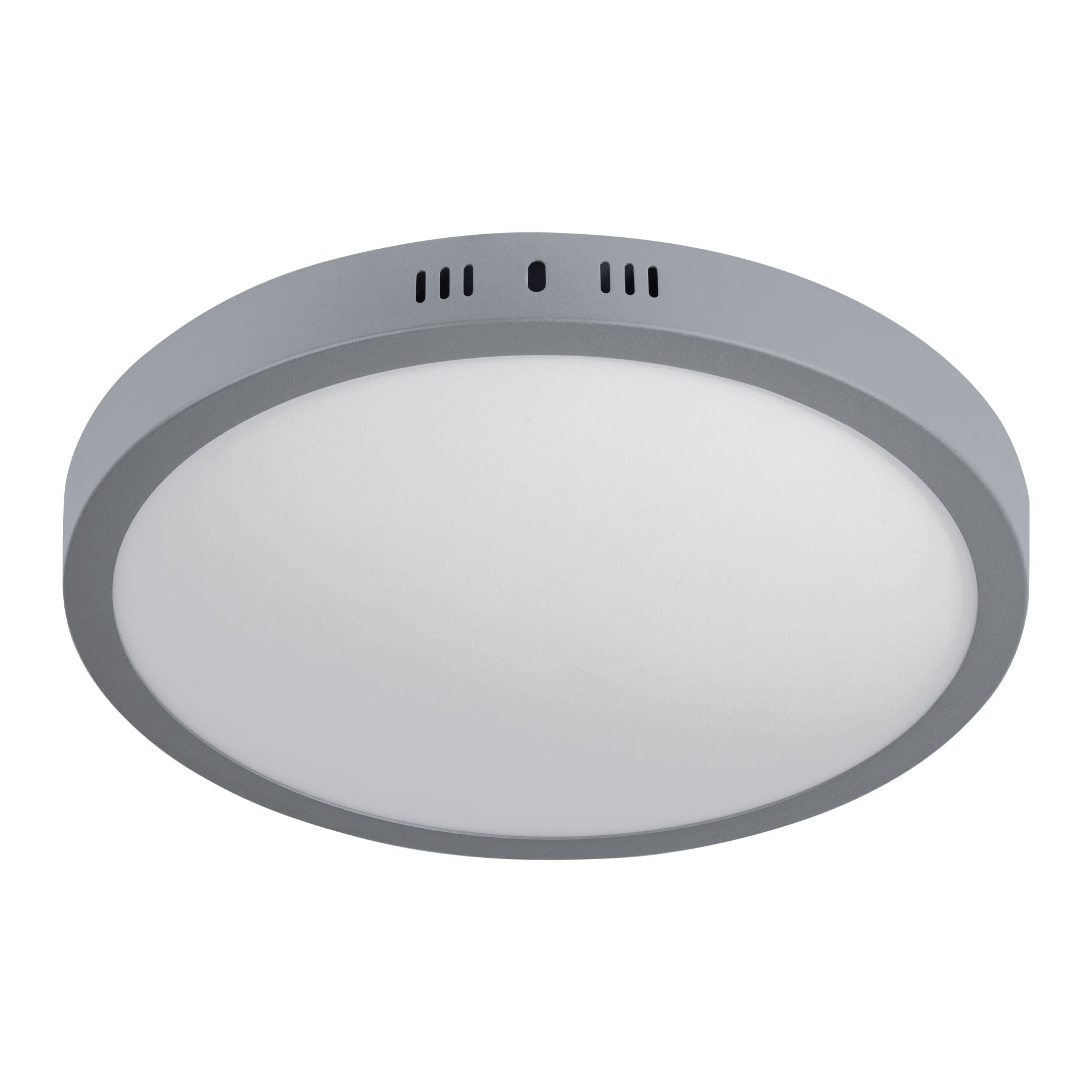 Luminario LED tipo plafón 24 W, redondo, luz de día, gris