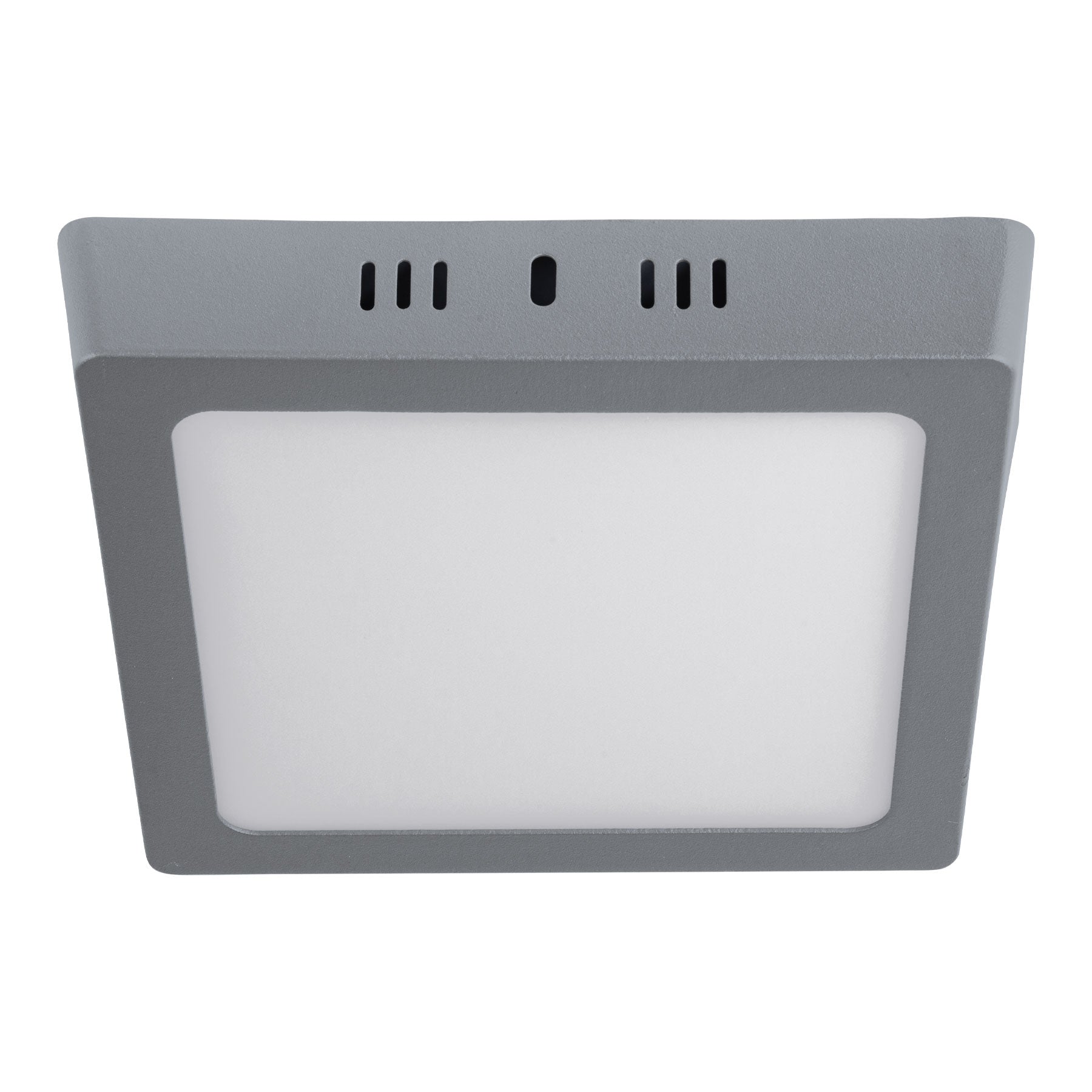 Luminario LED plafón 12W 6500K, cuadrado, gris, Volteck, PLA-219L, 47447