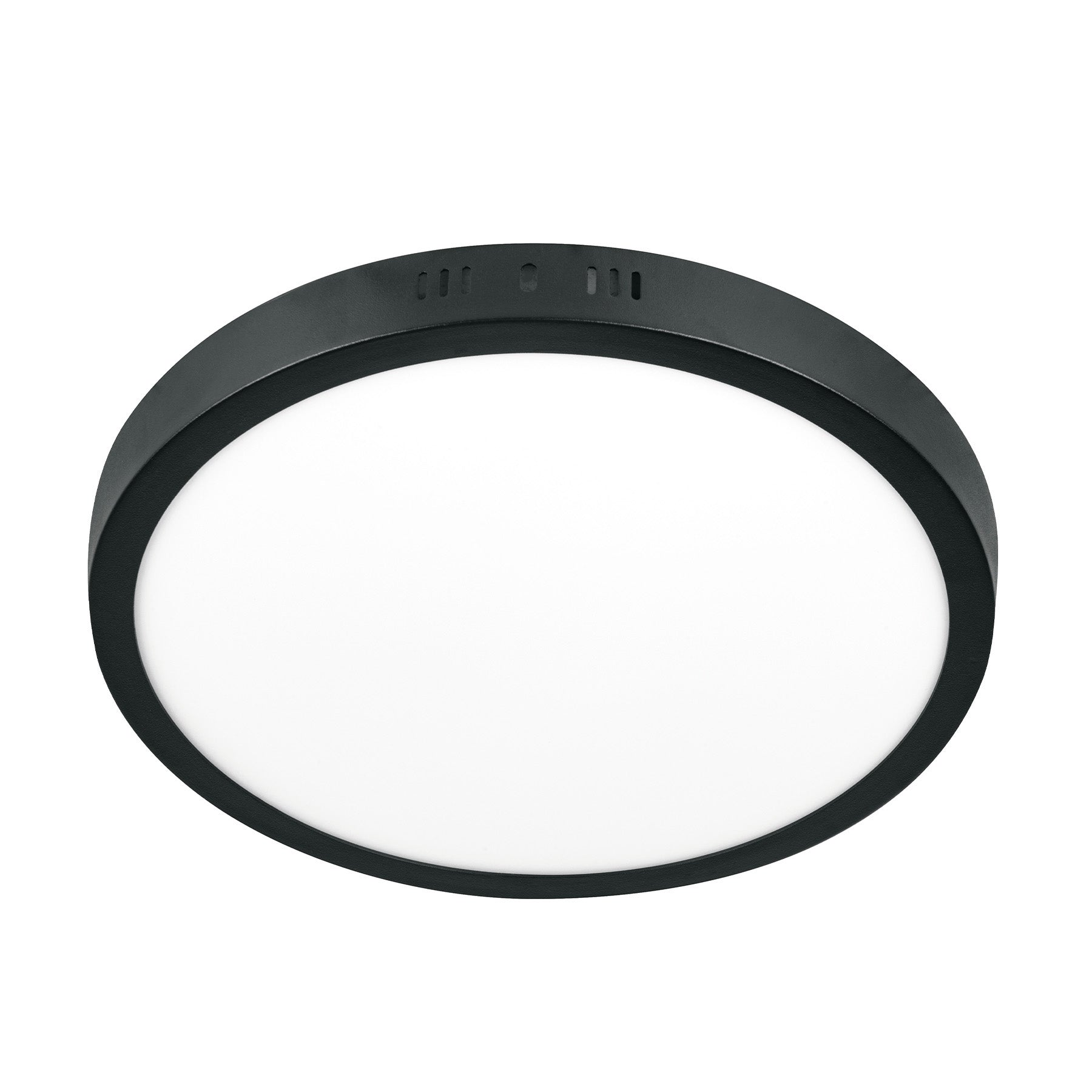 Luminario LED tipo plafón 24 W, redondo, luz de día, negro